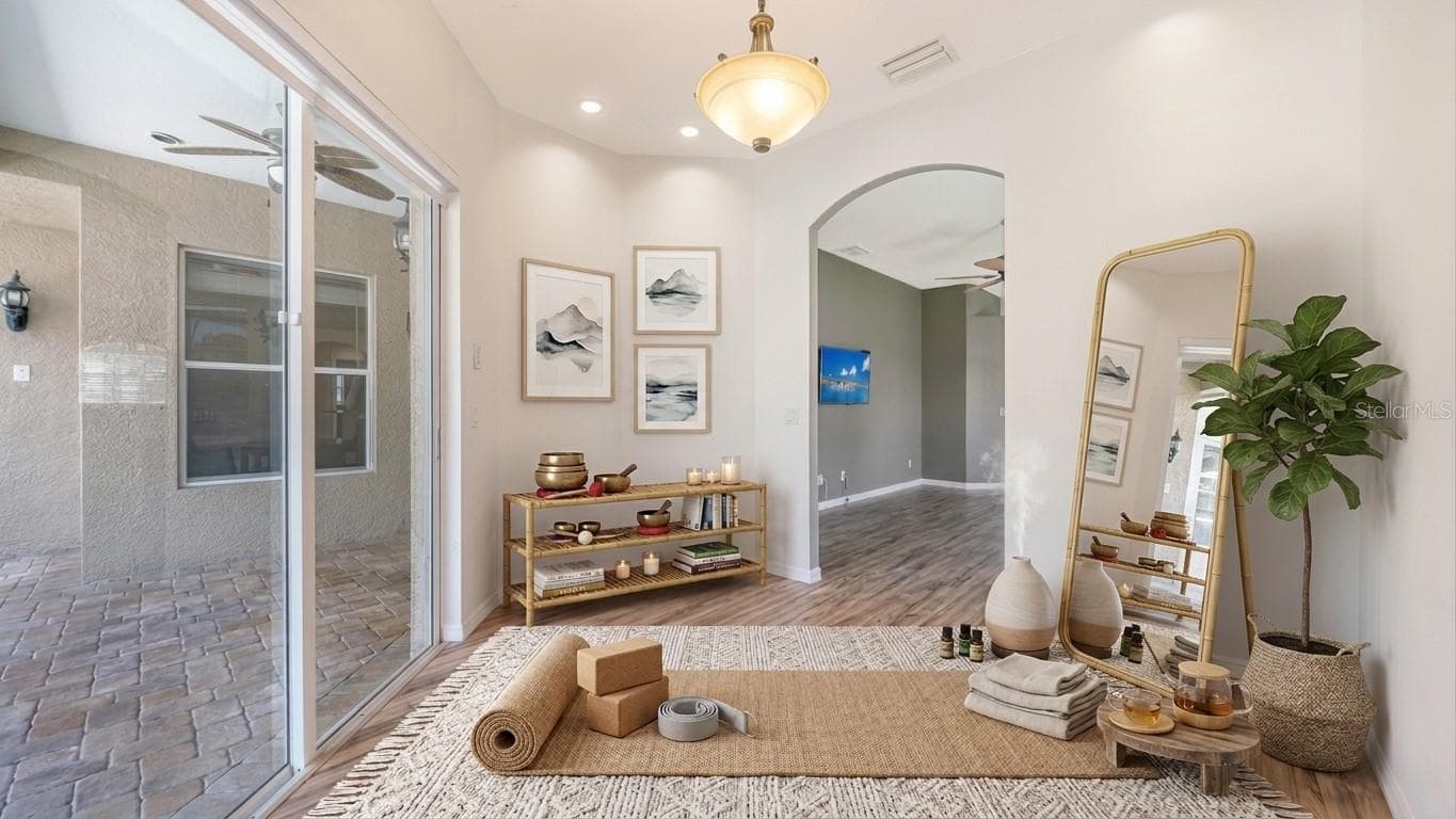 Space off Primary bedroom could be used as a yoga studio - 819 GOLDEN POND CT, OSPREY