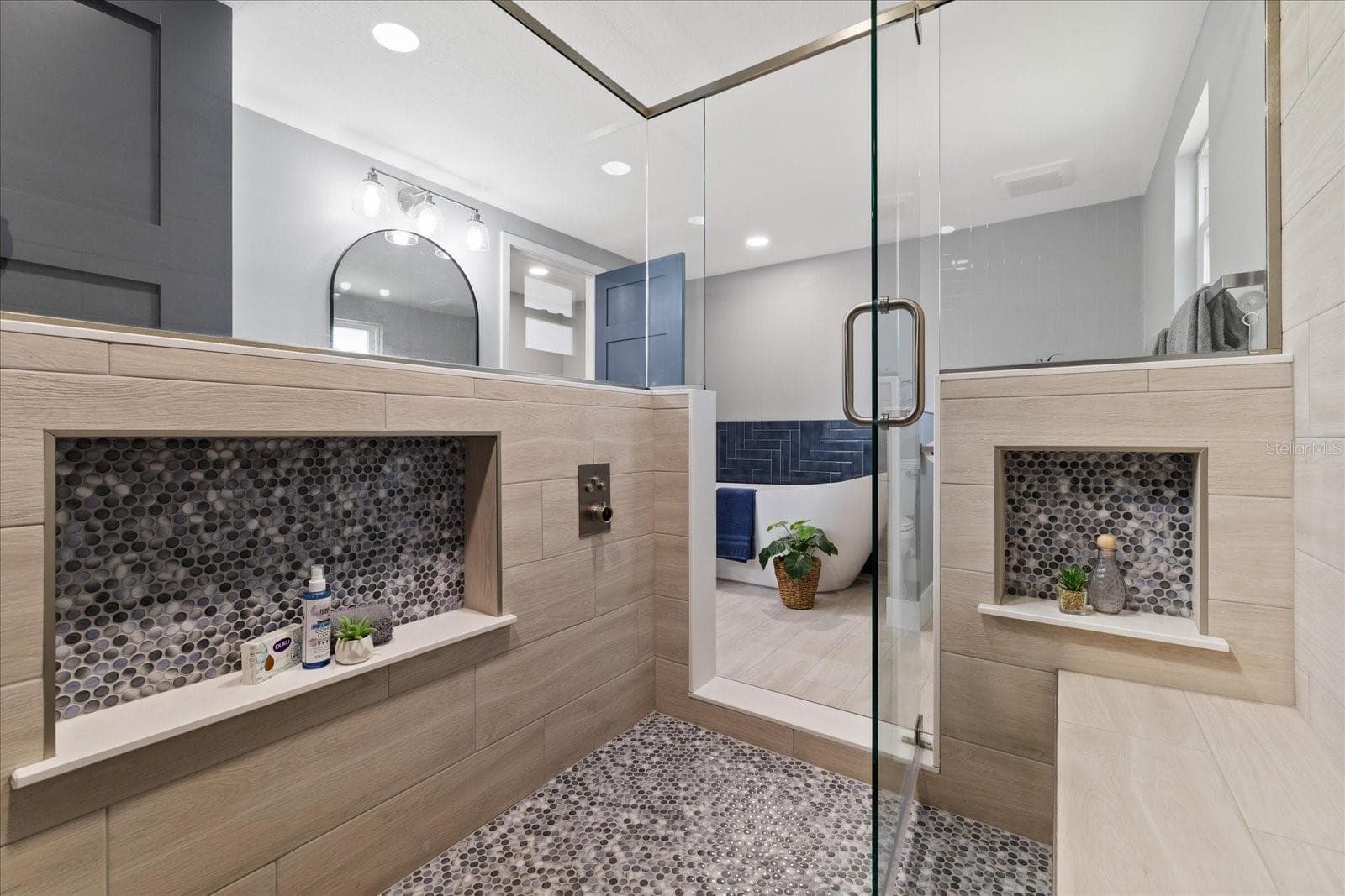 View looking out of primay shower - 5001 MARLIN DR, NEW PORT RICHEY