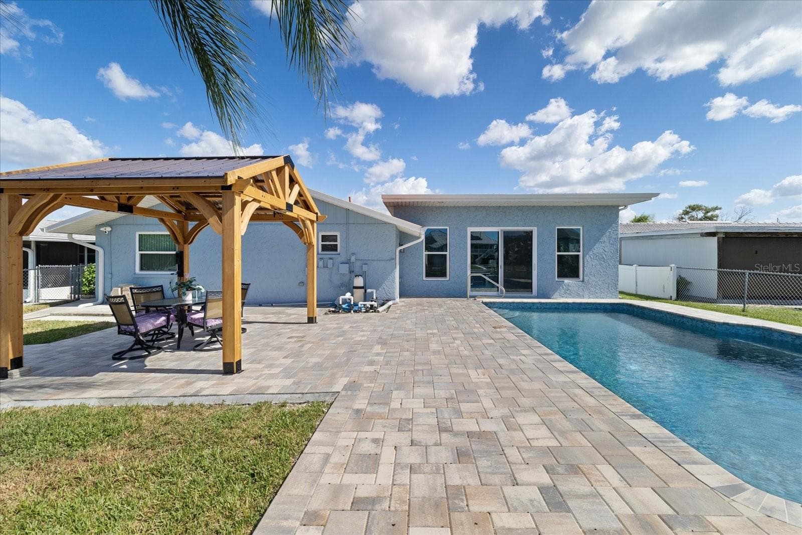 Backyard Oasis with saltwater pool and gazebo - 5001 MARLIN DR, NEW PORT RICHEY
