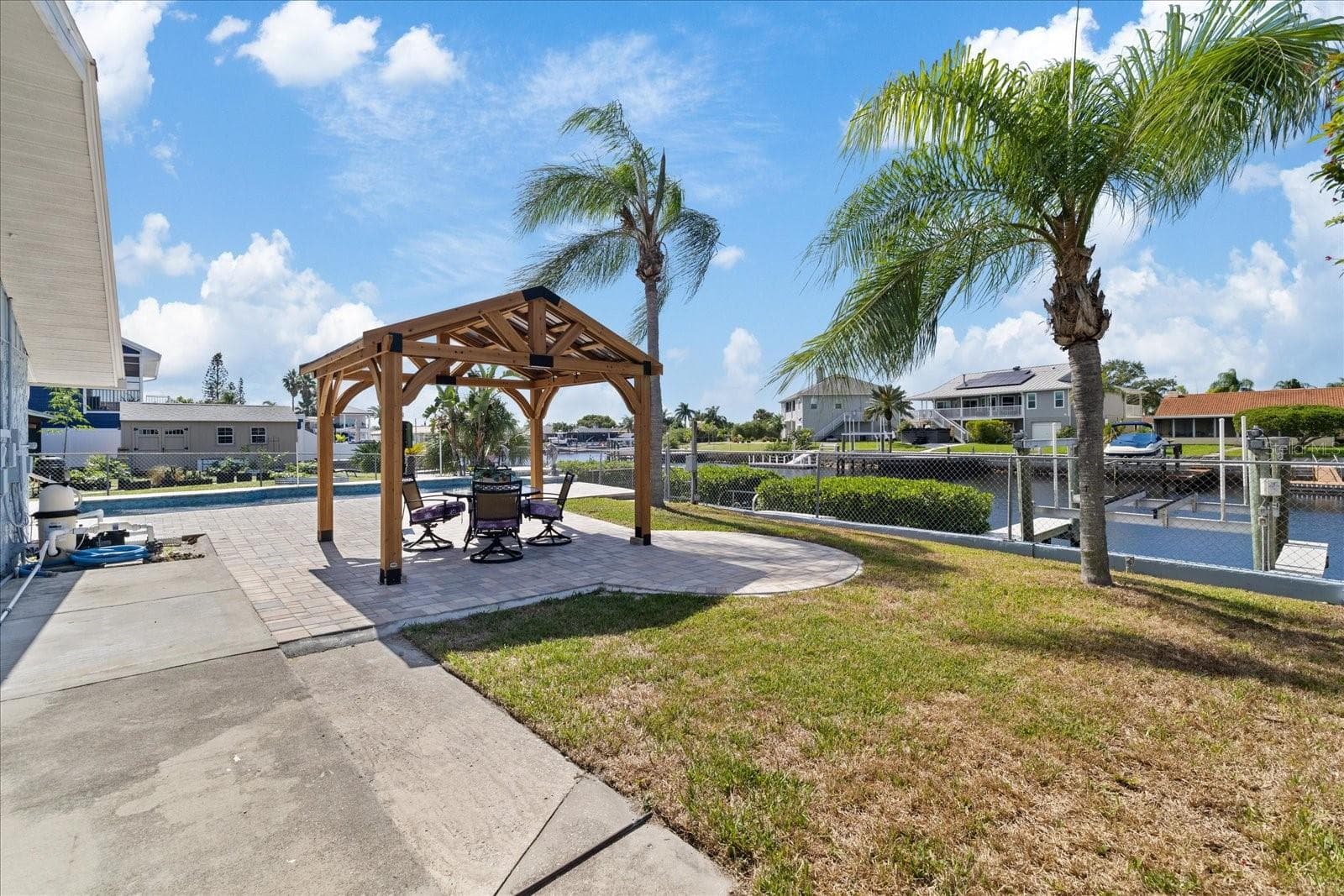 Backyard view to wide canal - 5001 MARLIN DR, NEW PORT RICHEY