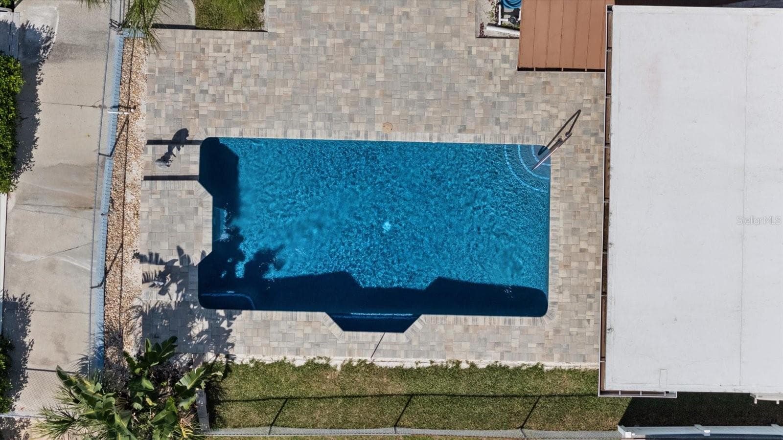 Aerial of saltwater pool - 5001 MARLIN DR, NEW PORT RICHEY