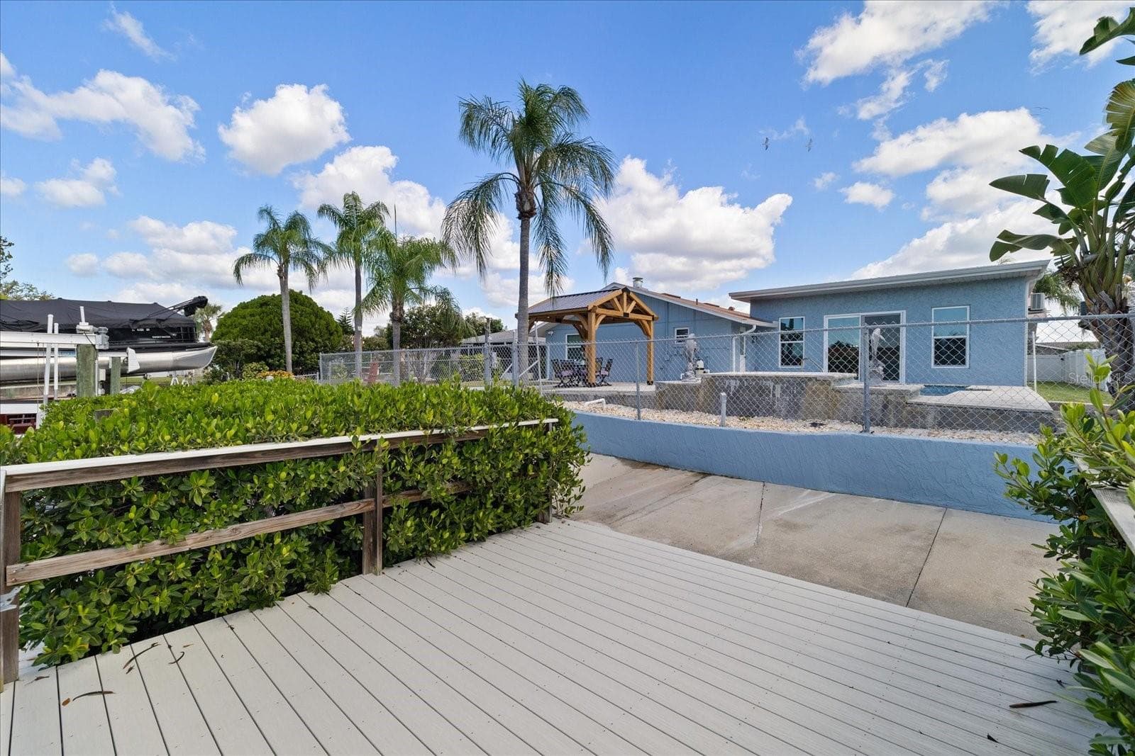 View from stationary dock toward backyard - 5001 MARLIN DR, NEW PORT RICHEY