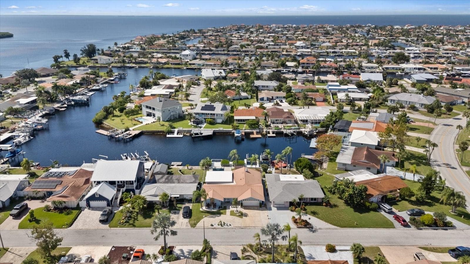 View out to Gulf via south channel - 5001 MARLIN DR, NEW PORT RICHEY