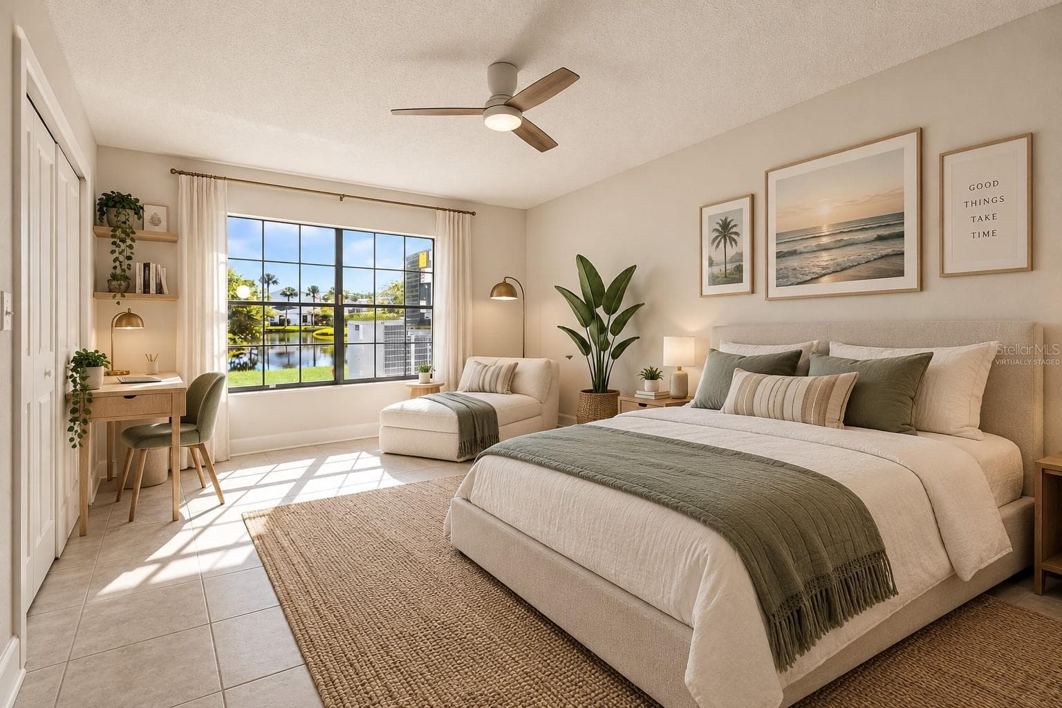 Virtually Staged - Bedroom Two - 2460 HERON TER #102E, CLEARWATER