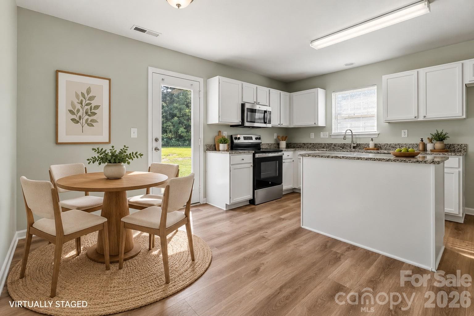 Virtually Staged Eat In Kitchen - 6014 Brookfield Pointe Drive, Charlotte