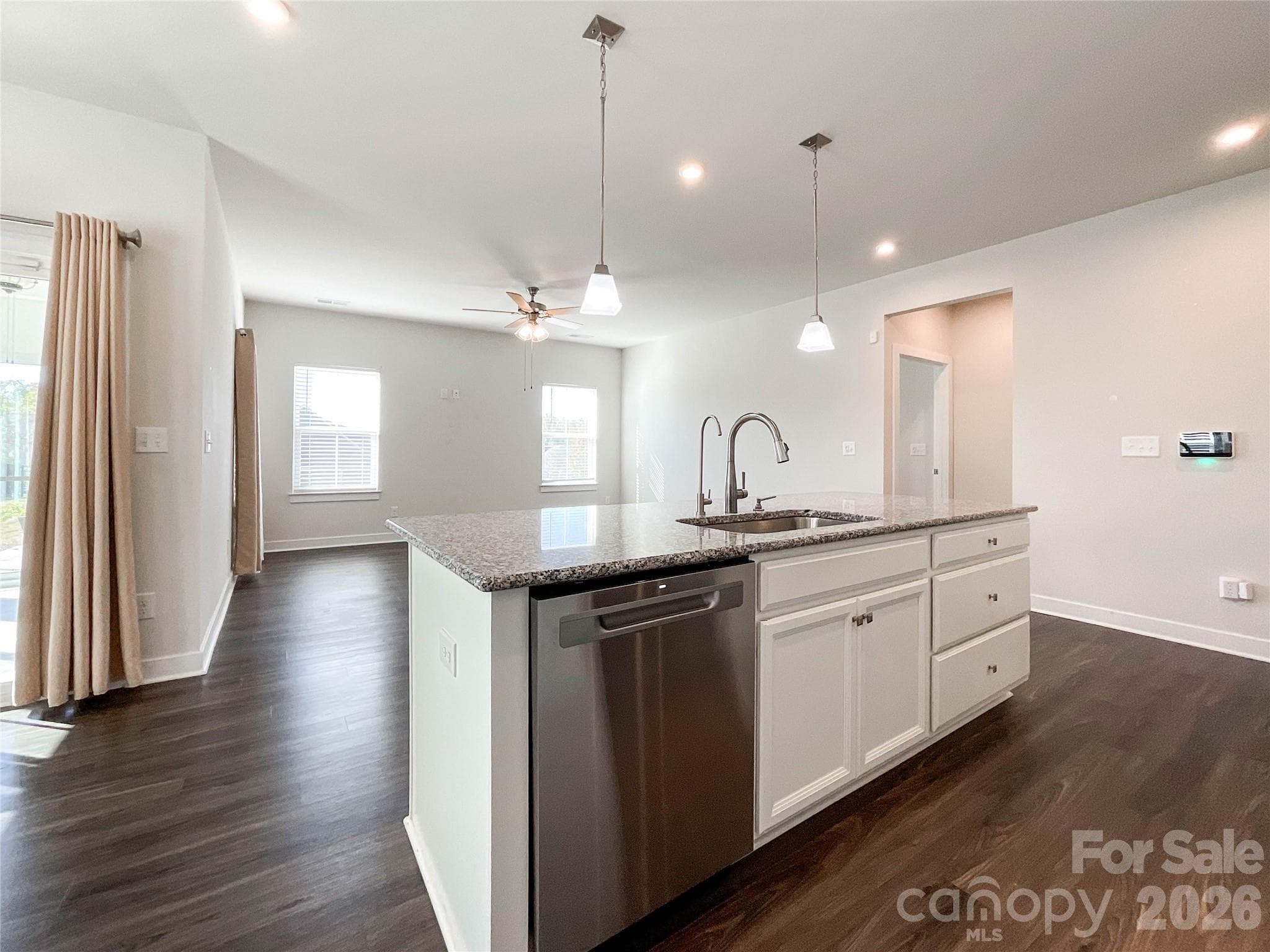 Open Concept Kitchen and Living Area - 5091 Summer Surprise Lane, Charlotte