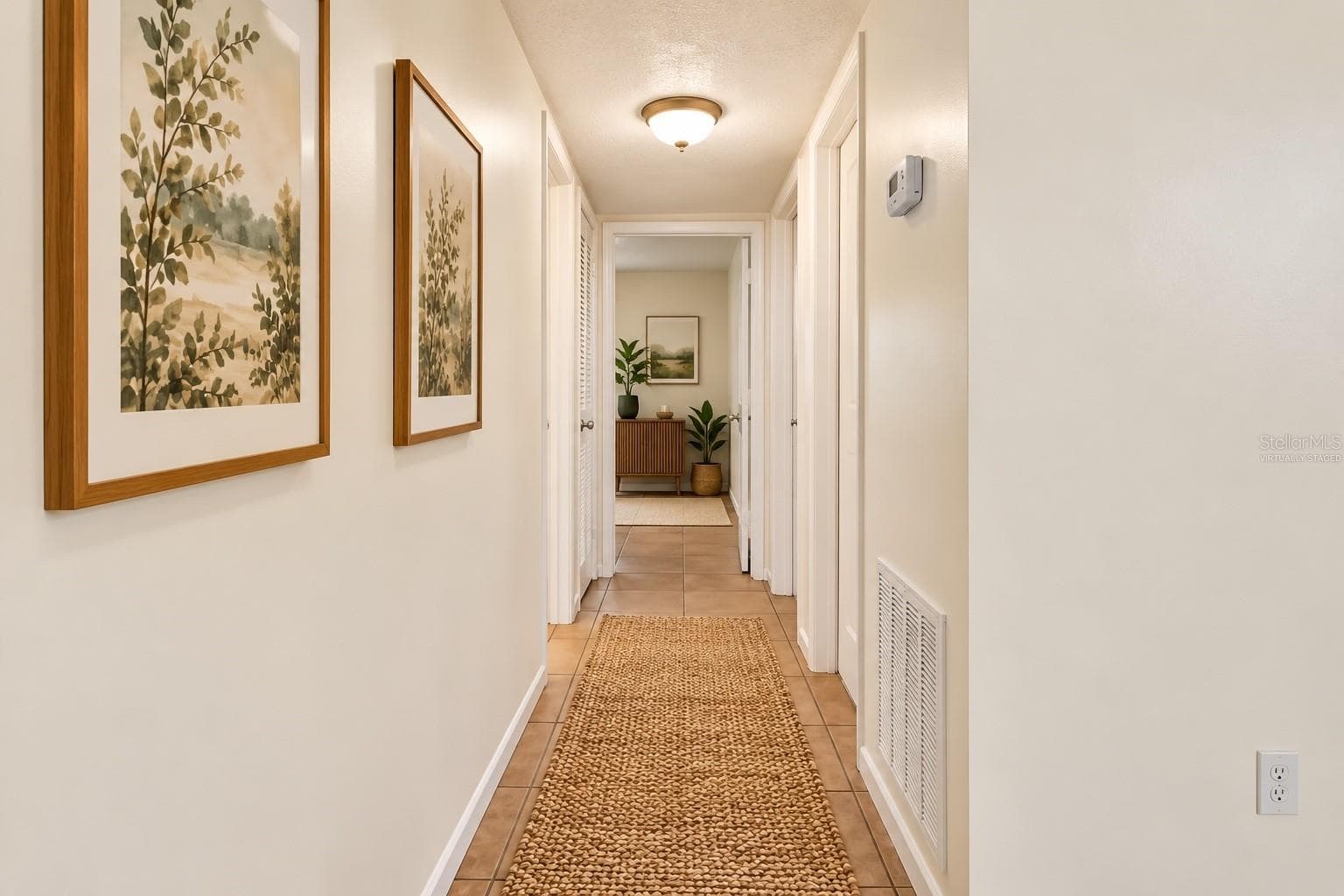Hallway virtually staged - 9130 TUDOR DR #M105, TAMPA