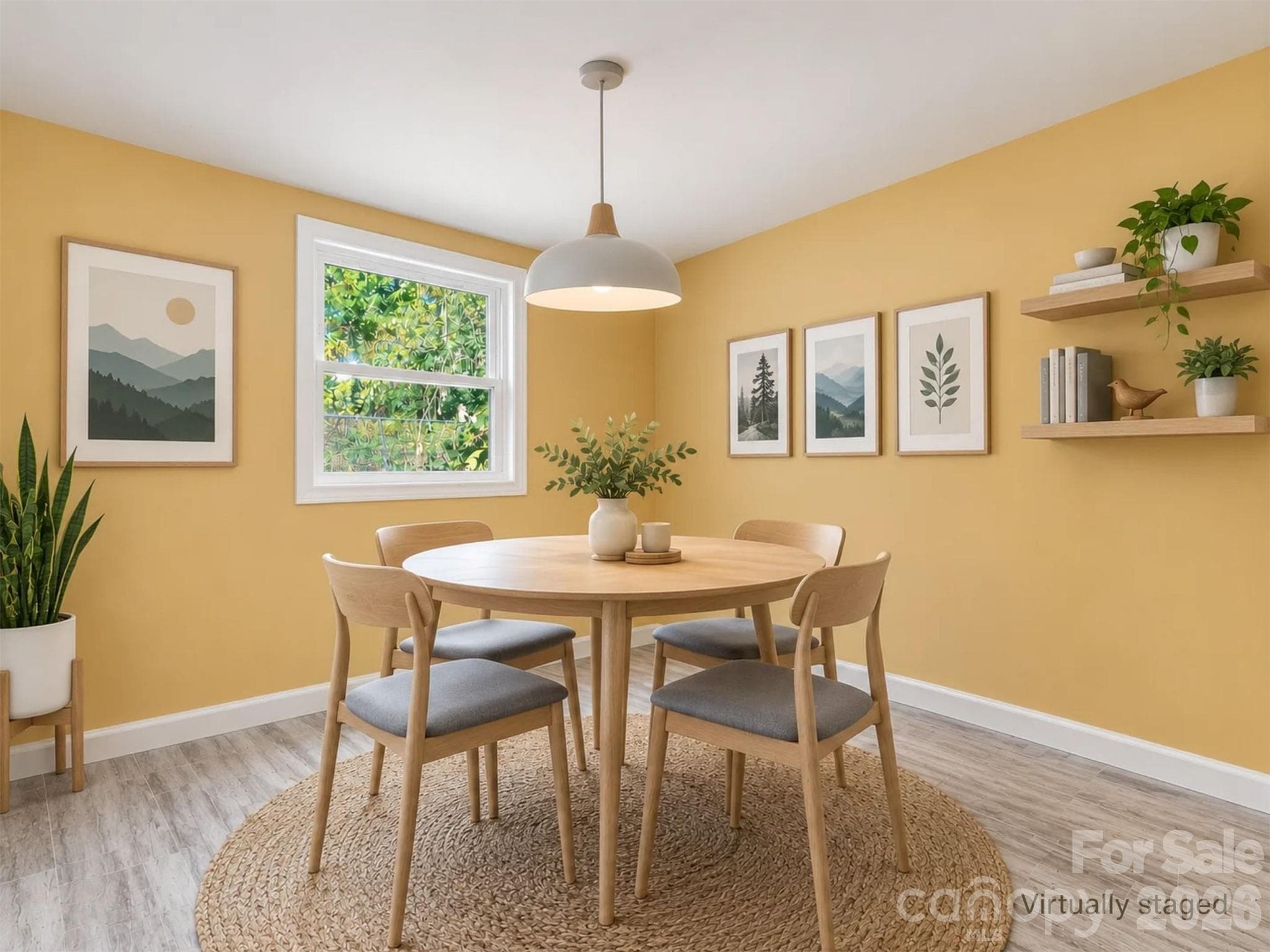 dining room - virtually staged - 33 Phipps Street, Weaverville