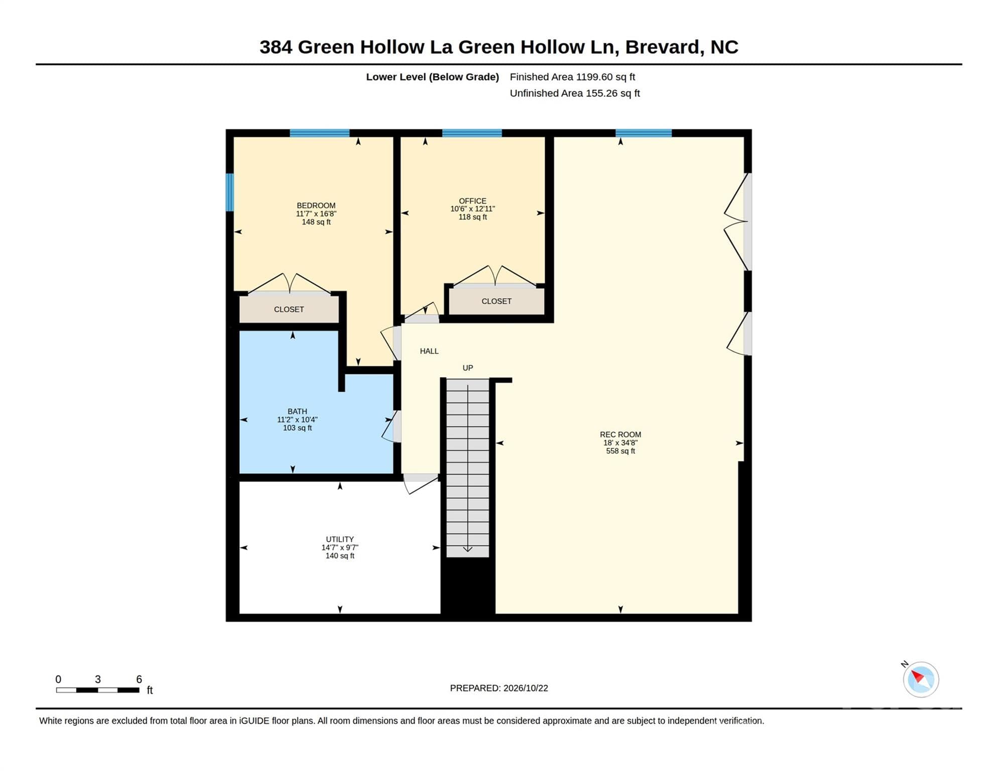 Lower Level Floorplan - 384 Green Hollow Lane, Brevard