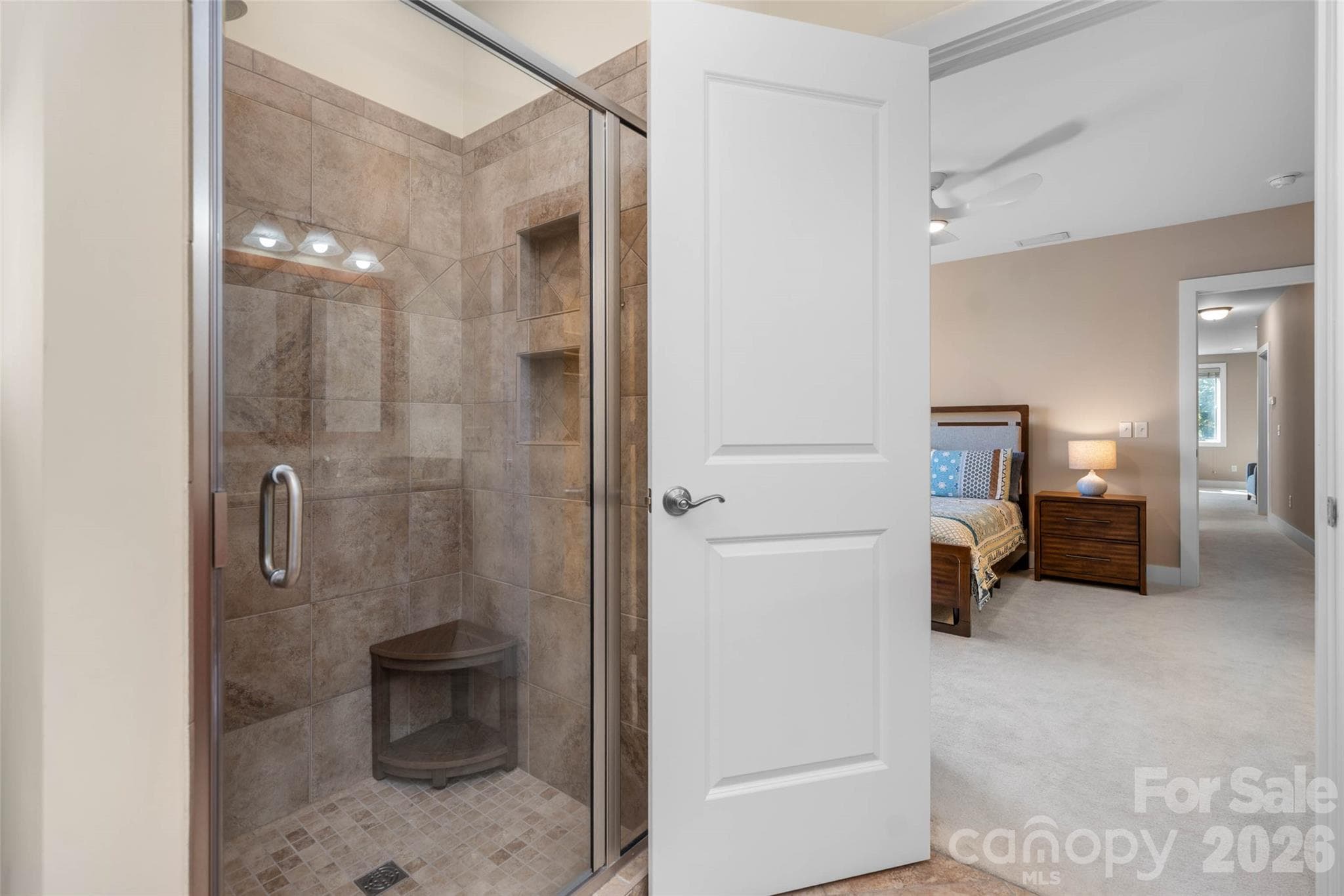 Bedroom #4 guest suite with full on-suite. - 351 Chapel Road, Black Mountain