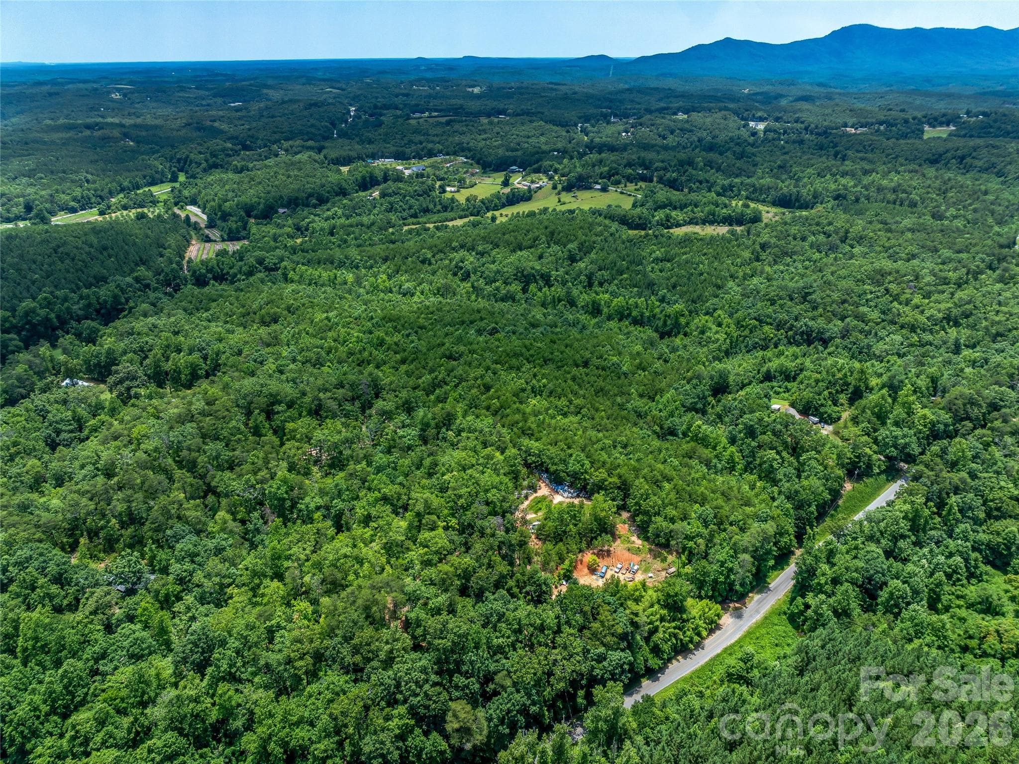Drone view of the property and area - TBD Owl Hollow Road, Mill Spring