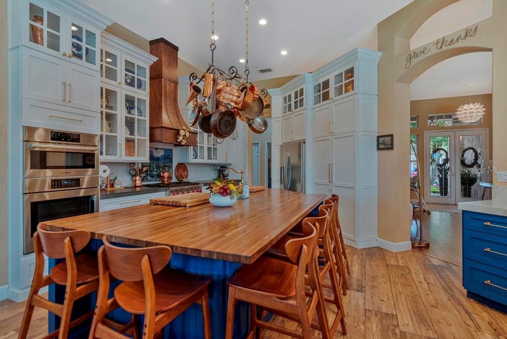 *Huge Kitchen Island with Butcher Block Countertops - 5907 CHERRY OAK DR, VALRICO