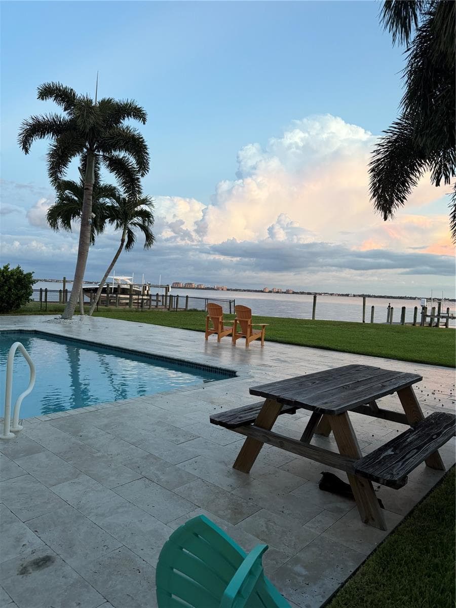 Pool and water View - 264 BAYSHORE DR, CAPE CORAL