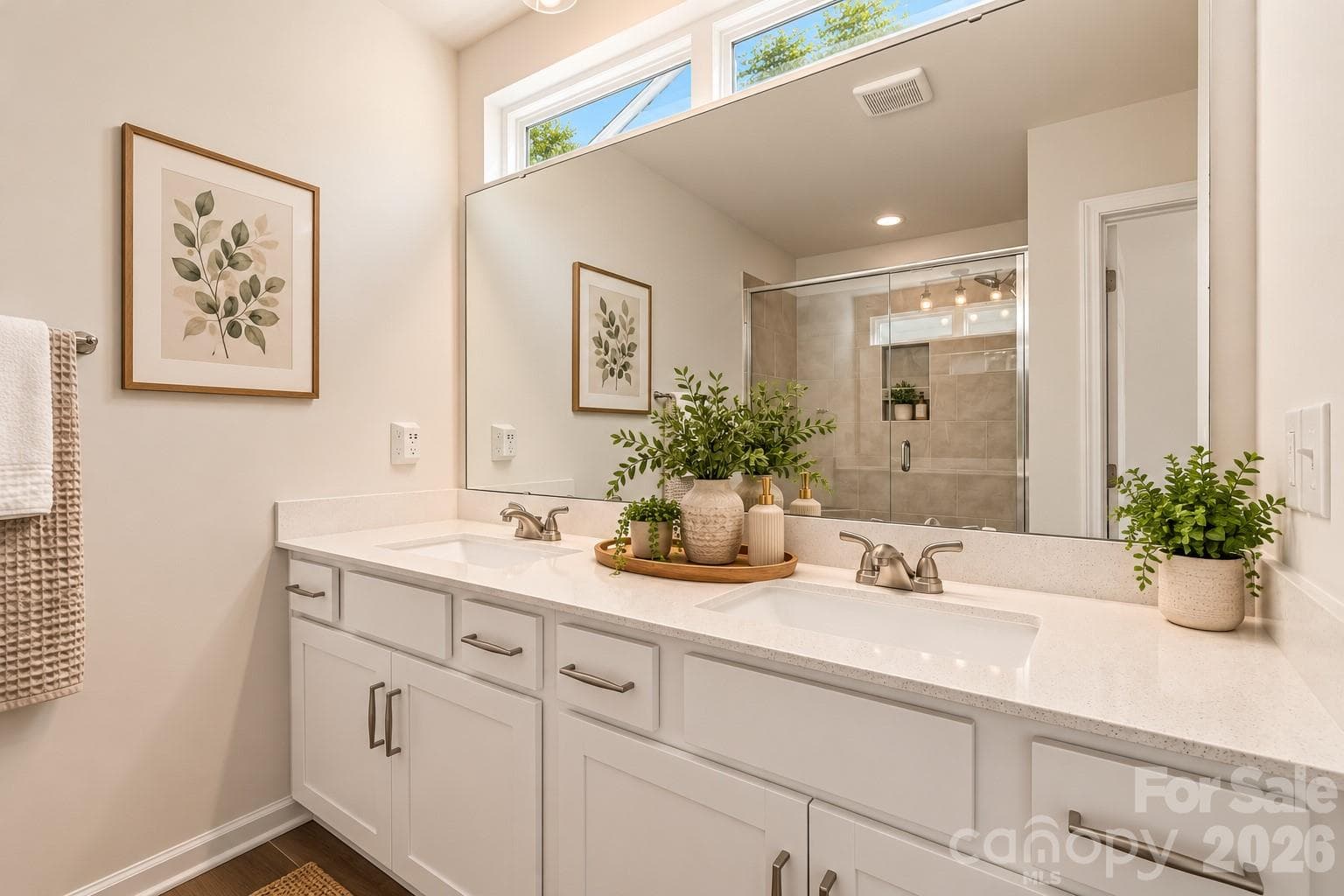 Digitally staged primary bath. - 4714 Lakeview Road, Charlotte