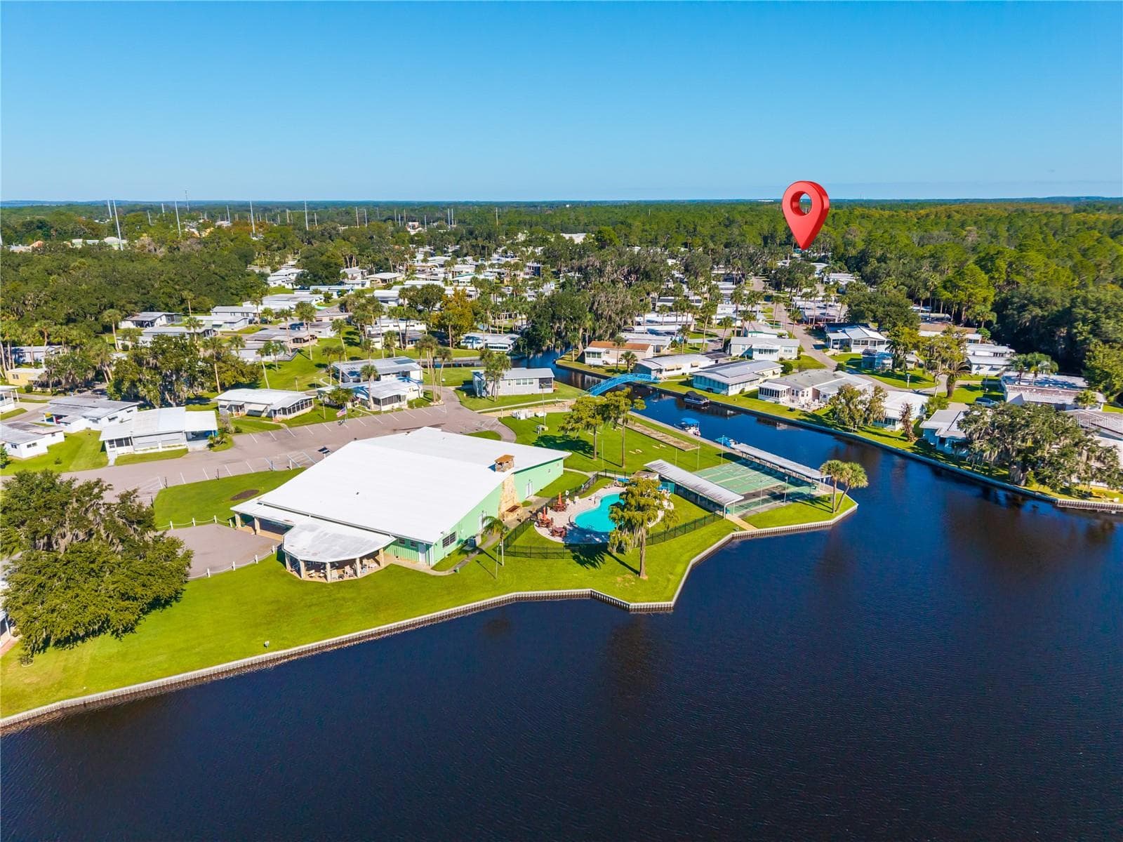 Aerial View of Clubhouse & Pool - 130 PINEY RDG, EUSTIS