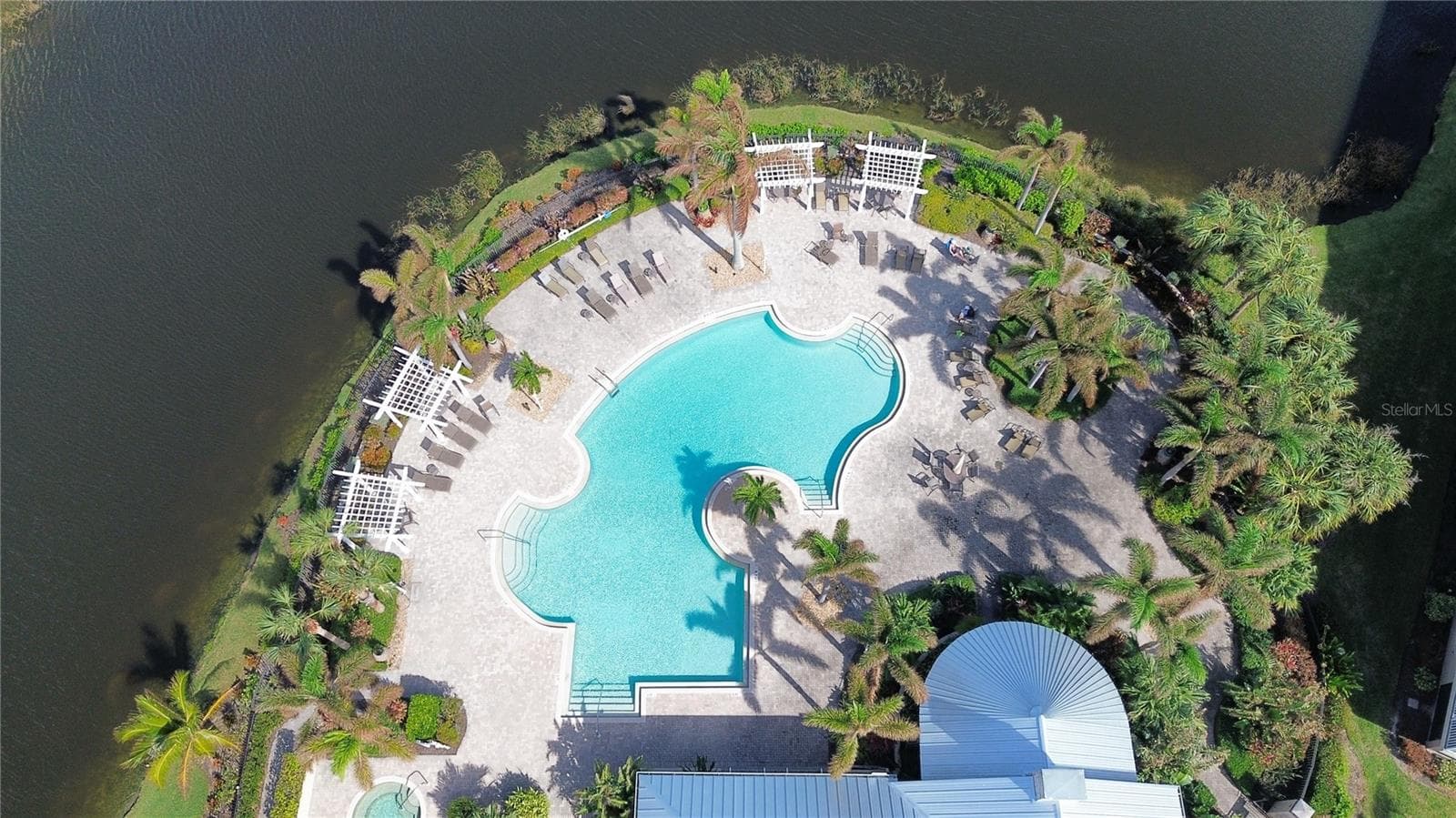 Aerial of the resort style pool and spa! - 10320 LANDS END CIR #47, PLACIDA