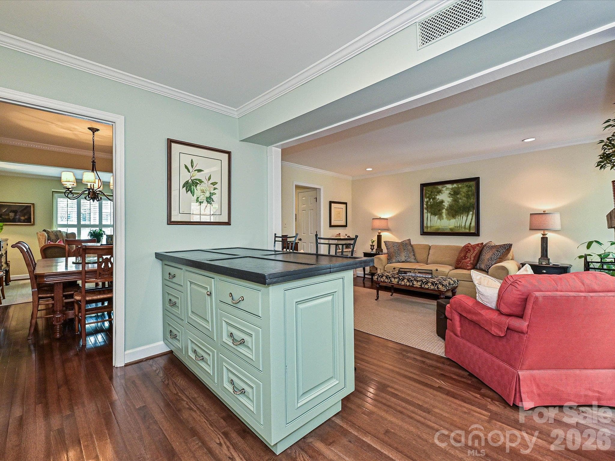 Moveable island with plenty of cabinet space - 4313 Silo Lane, Charlotte