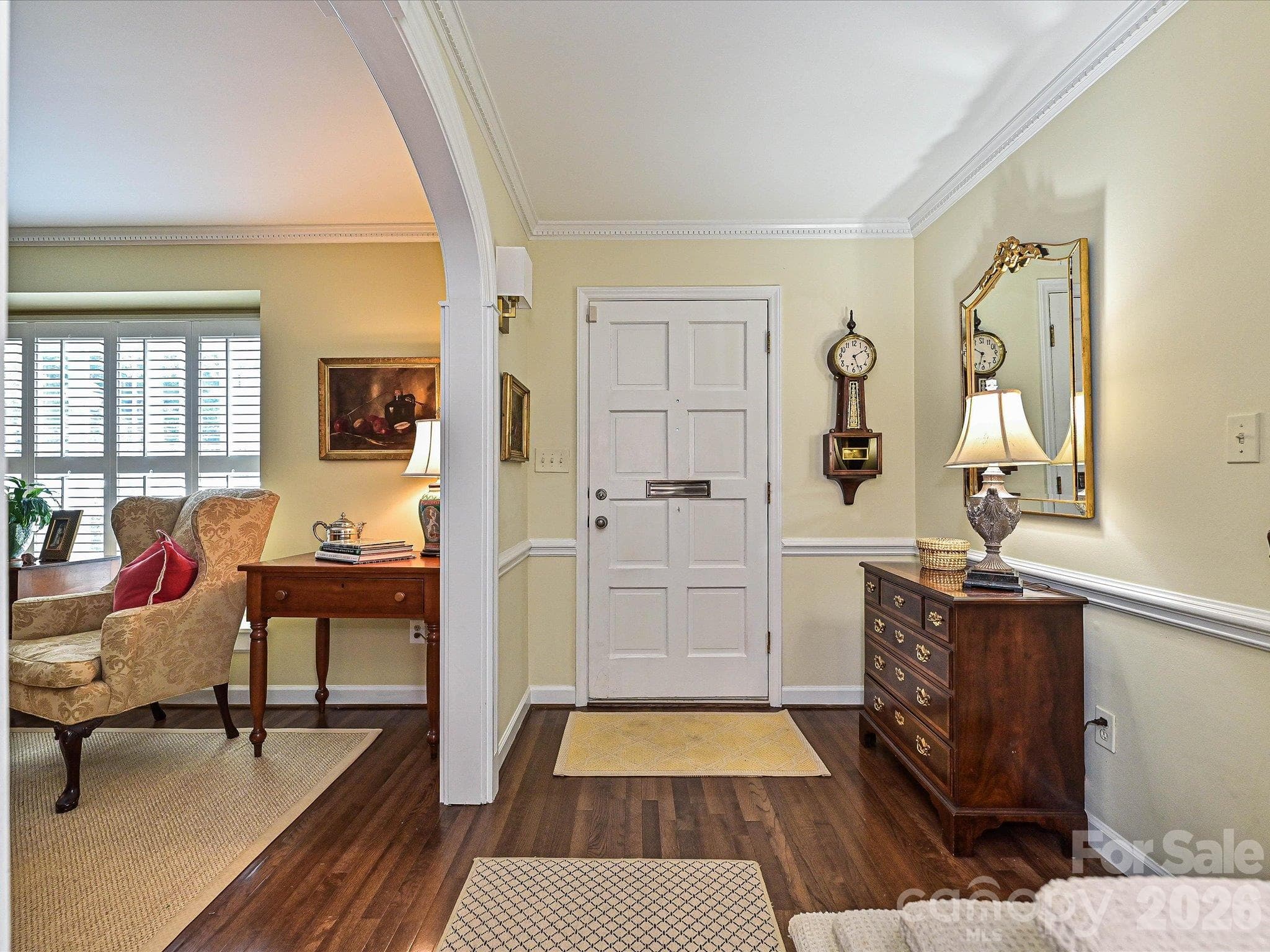 Entrance foyer with hardwood floors throughout first floor - 4313 Silo Lane, Charlotte
