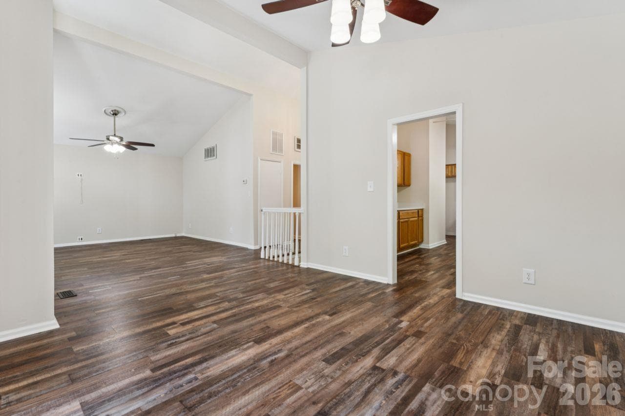 Living room into kitchen and dining - 3106 Point Clear Drive, Tega Cay