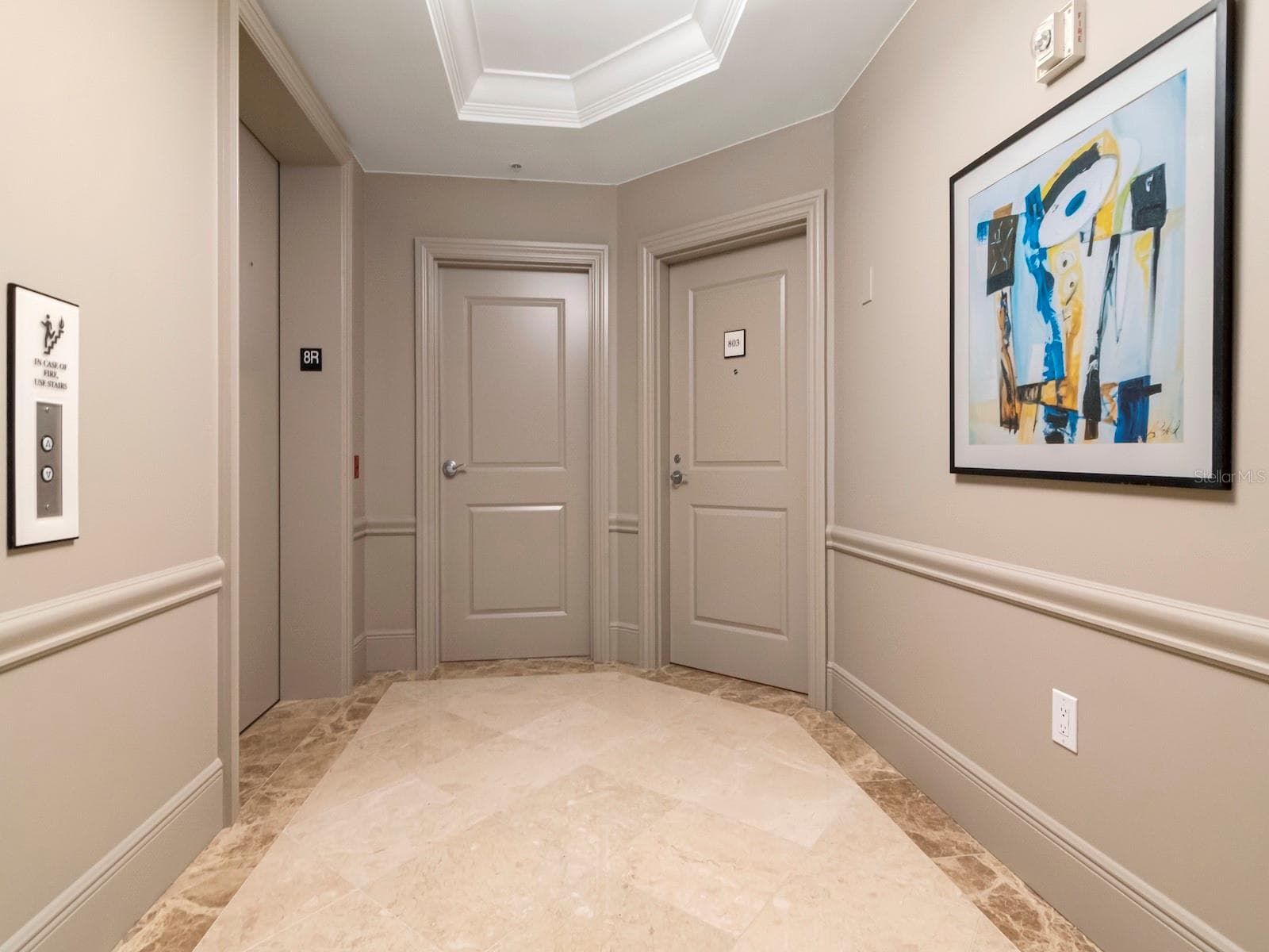 Private Foyer Front Door and Elevator - 450 KNIGHTS RUN AVE #803, TAMPA