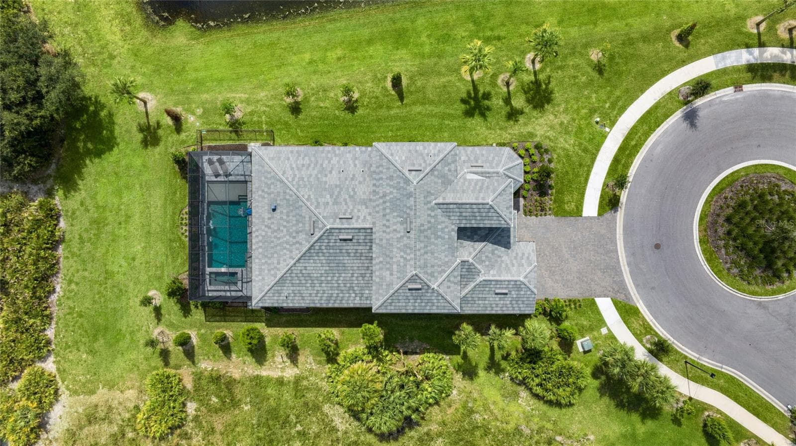 Aerial View of the home highlighting it sole residence on this cul-de-sac. - 14726 EAGLE BRANCH DR, NOKOMIS