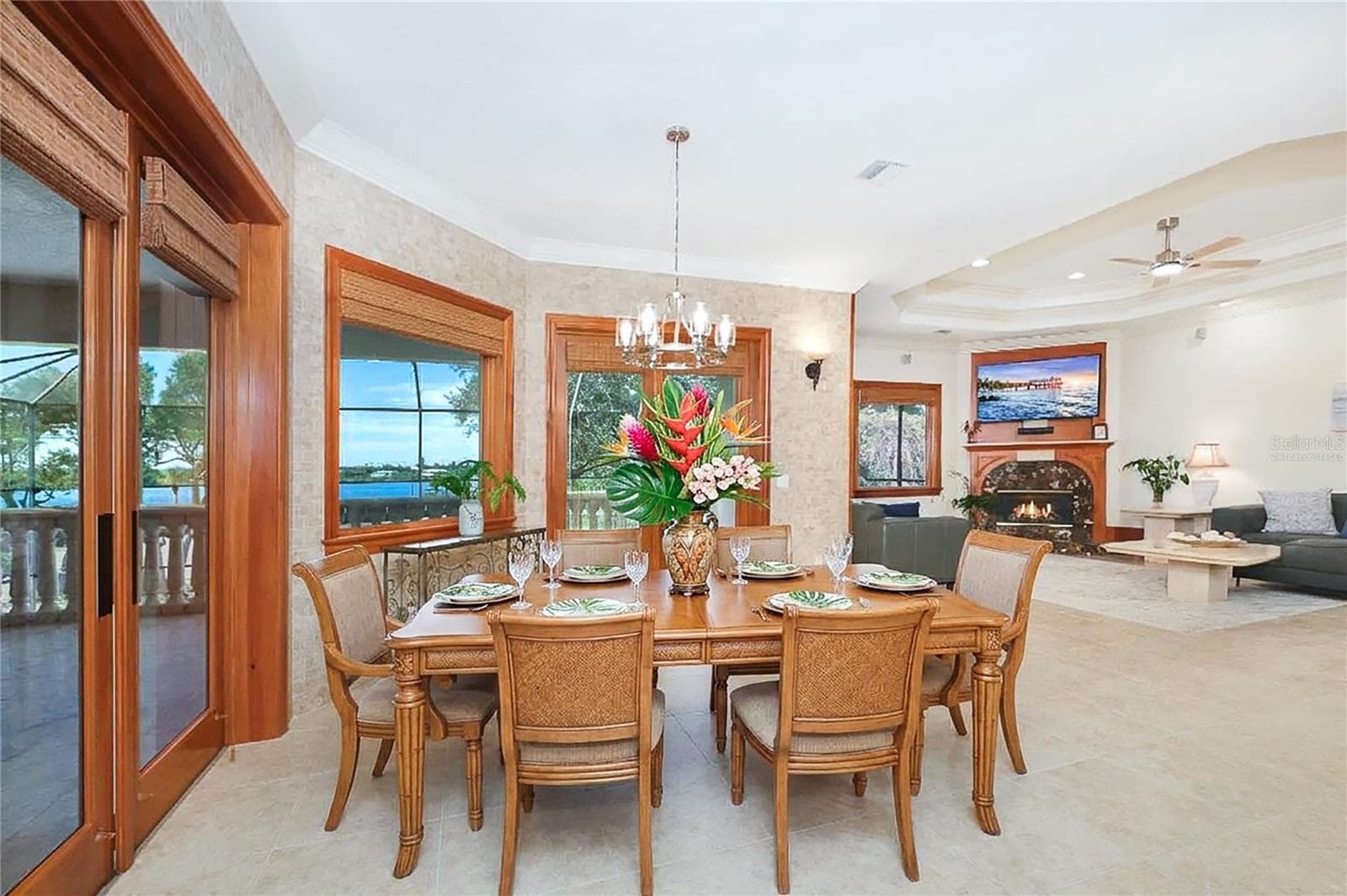 Virtually Staged Dining Room area - 1930 BAYSHORE DR, ENGLEWOOD