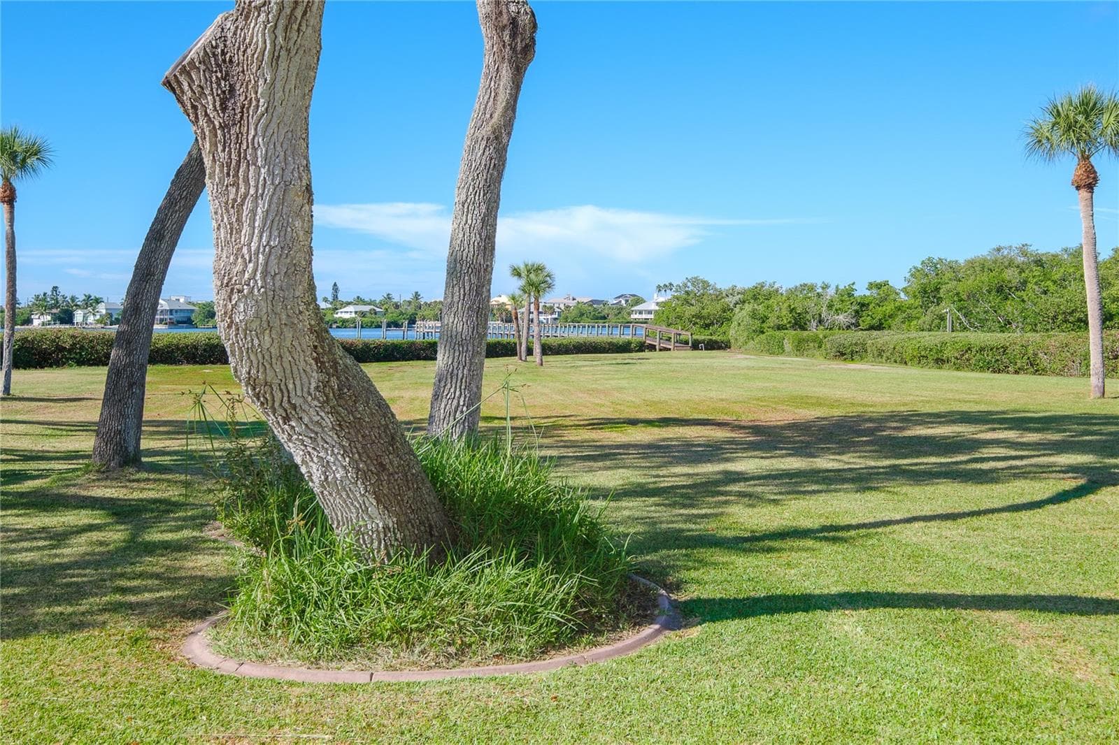 Backyard with Dock - 1930 BAYSHORE DR, ENGLEWOOD