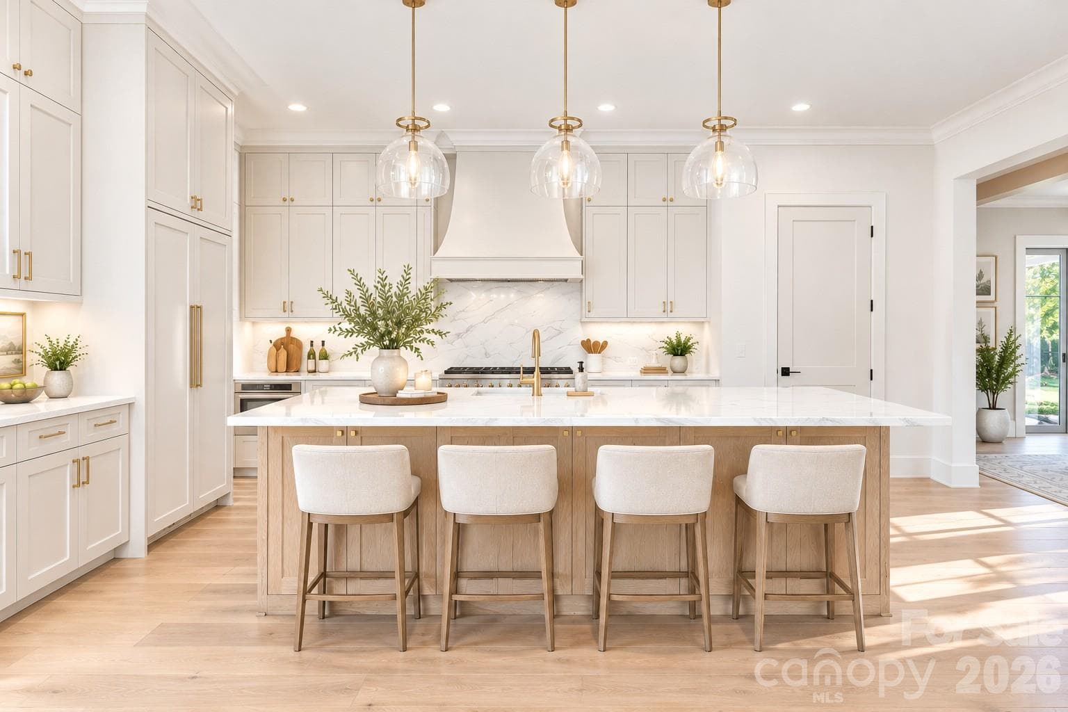 Virtualy staged kitchen (Refrigerator not included) - 126 Manorly Lane, Mooresville