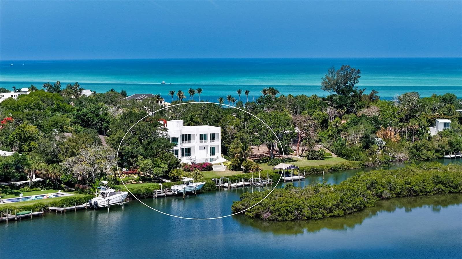 aerial view - 4317 MIDNIGHT PASS RD, SARASOTA