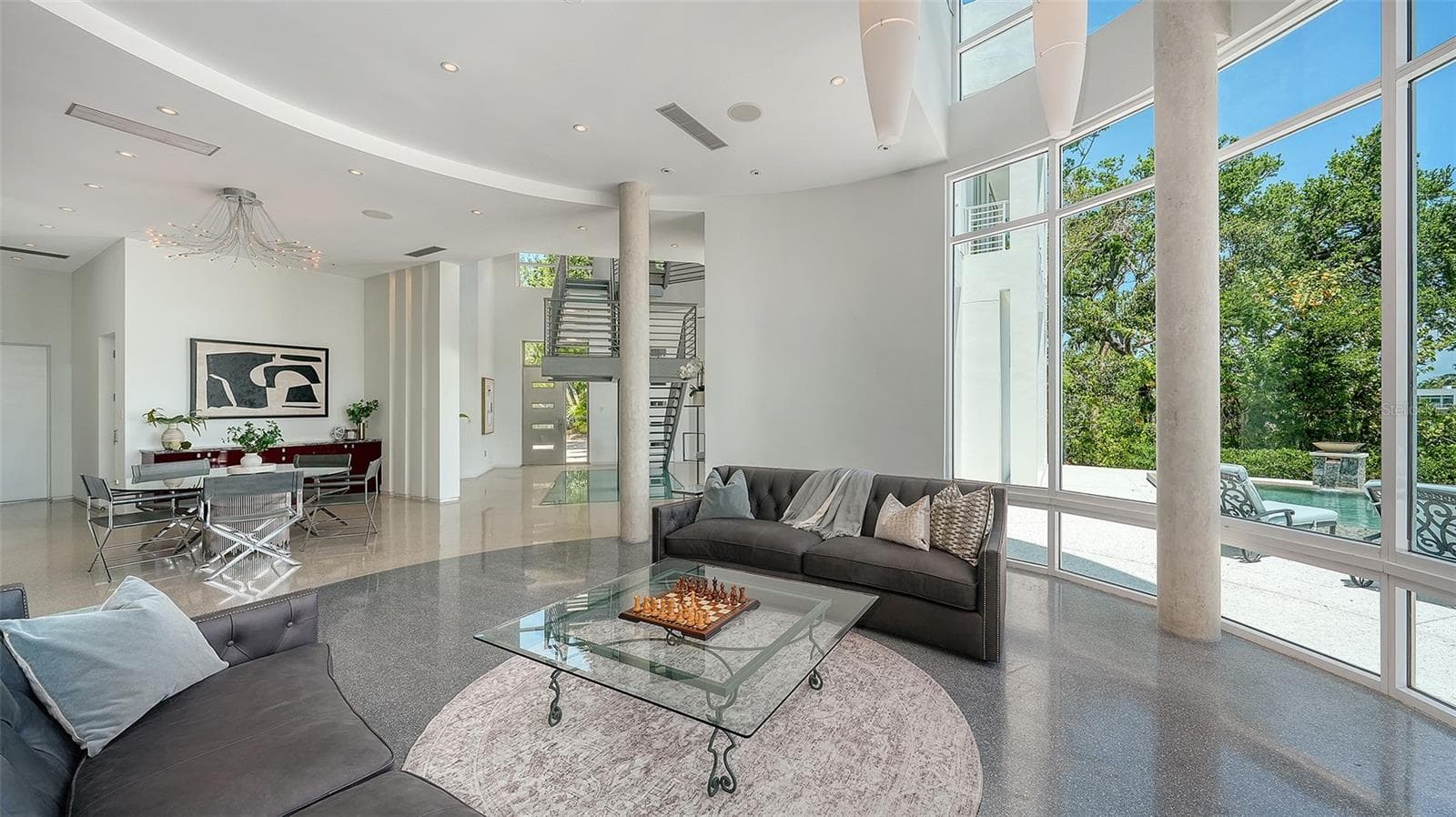 living room and dining room - 4317 MIDNIGHT PASS RD, SARASOTA
