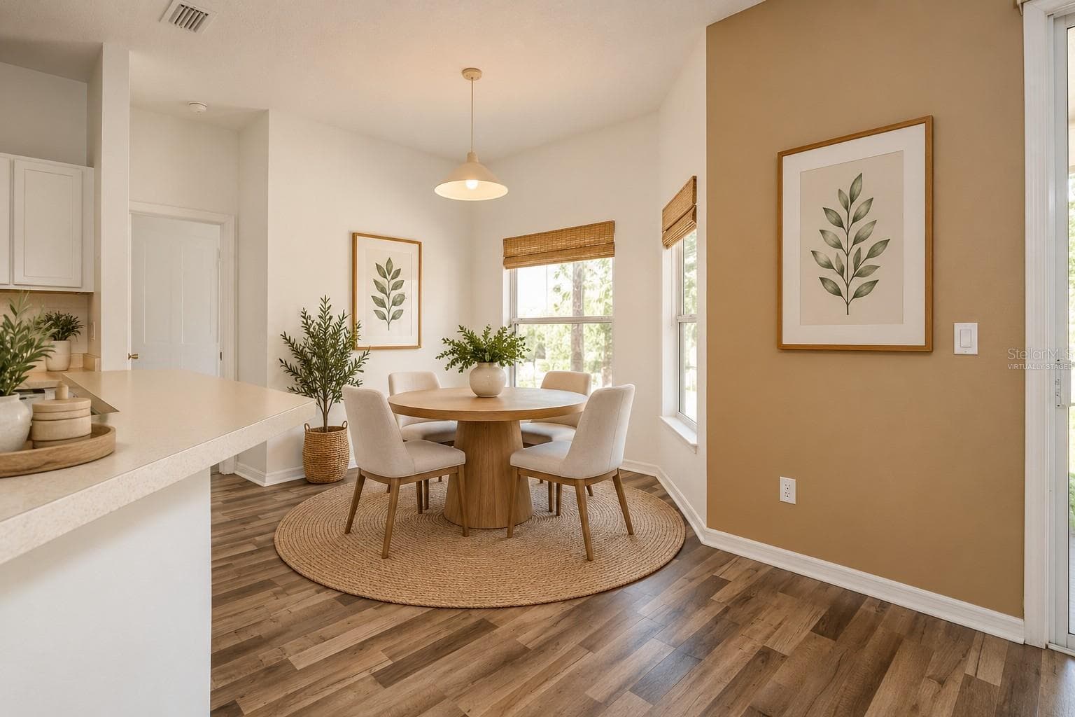 Virtually Staged Breakfast Nook - 46 LLAMA TRL, PALM COAST