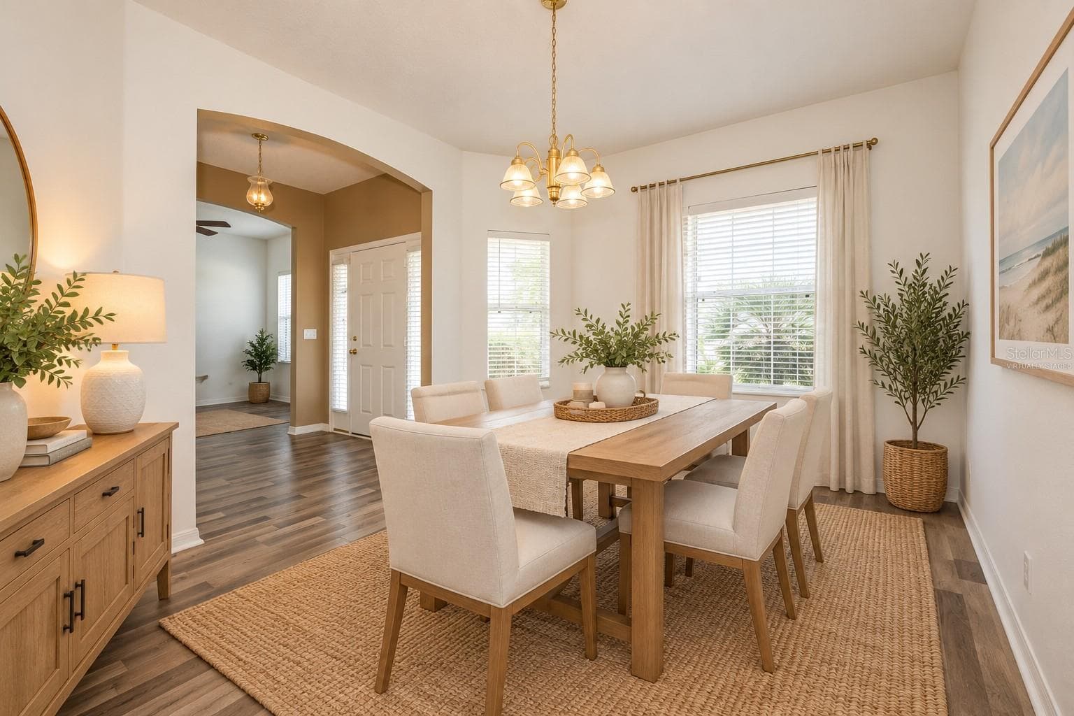 Virtually Staged Dining Room - 46 LLAMA TRL, PALM COAST