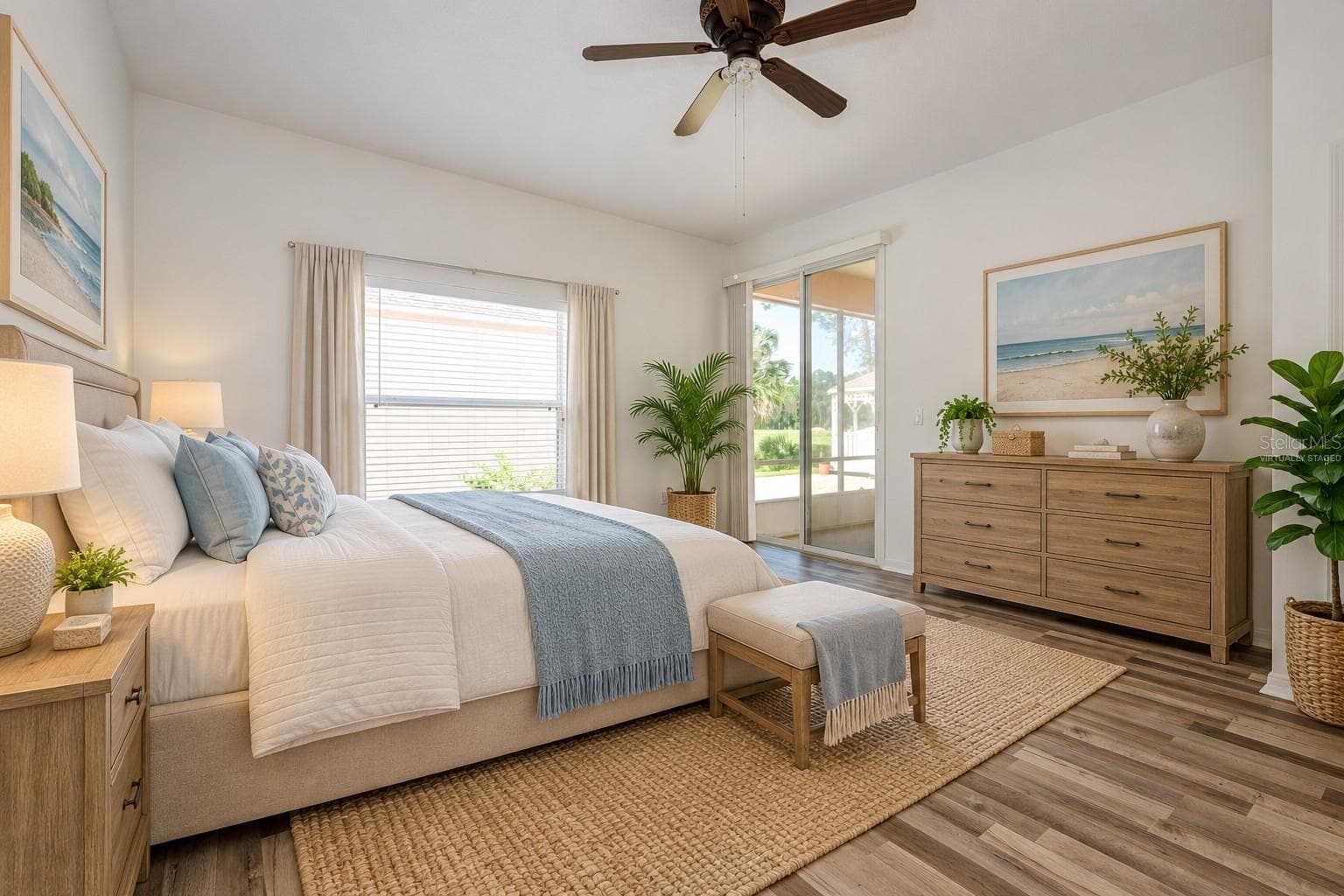 Virtually Staged Primary Bedroom - 46 LLAMA TRL, PALM COAST