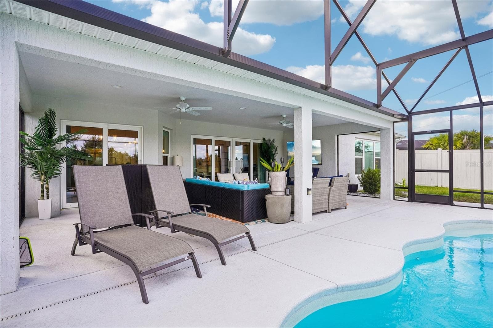 Extended patio - 2227 LANDREA LOOP, THE VILLAGES