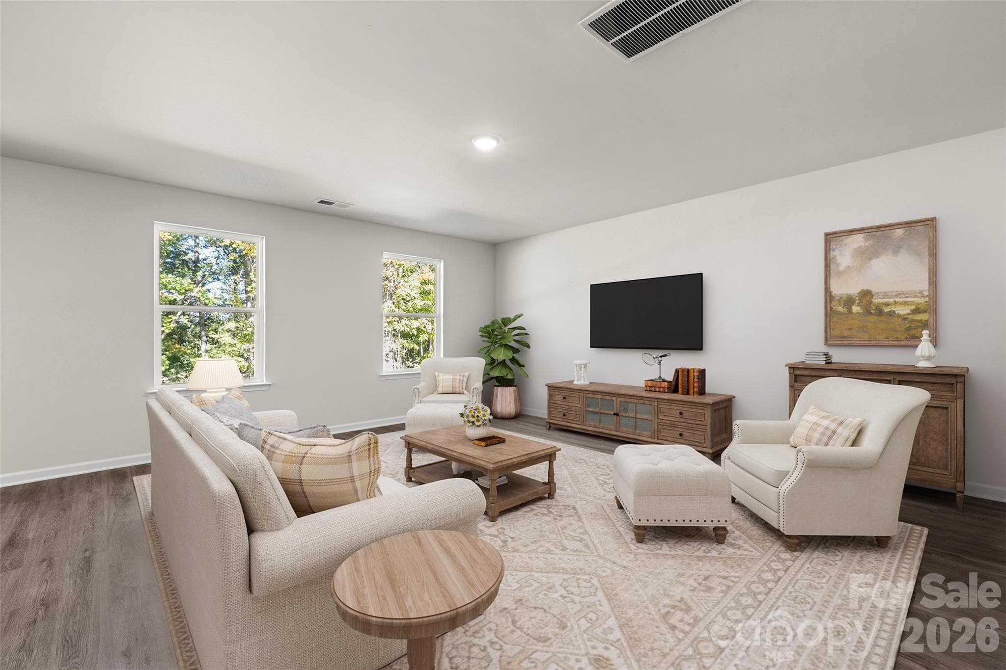great room, virtually staged - 1699 Evans Drive, Lancaster