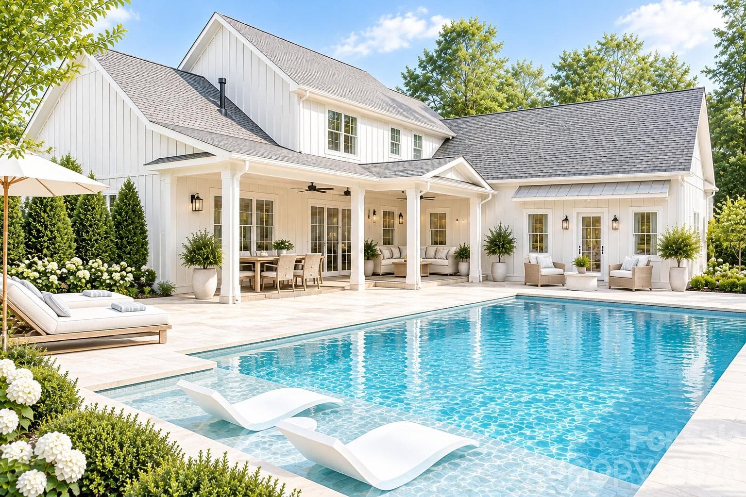 VIRTUAL photo visualizing the potential FUTURE Outdoor Oasis!... plenty of room for a POOL - 126 Manorly Lane, Mooresville