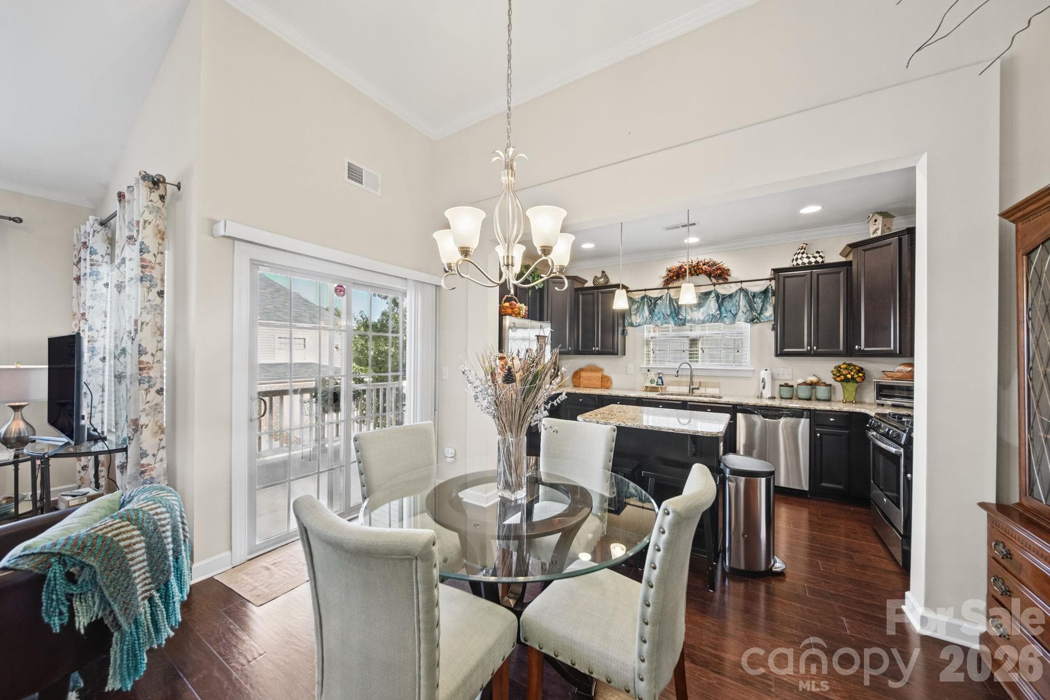 View to covered porch - 11621 Brachetto Place, Charlotte