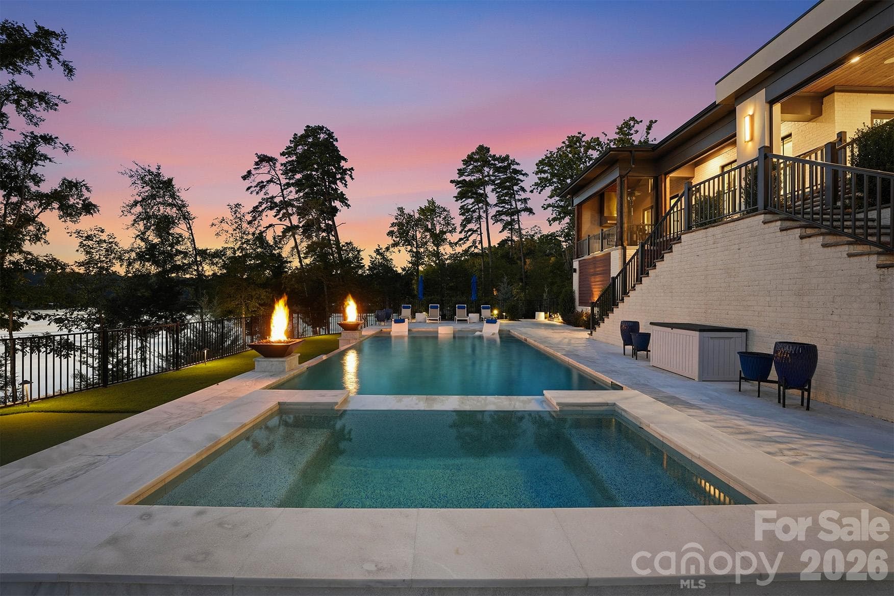 Pool with Lake Wylie beyond - 1016 Timberlake Point, Belmont