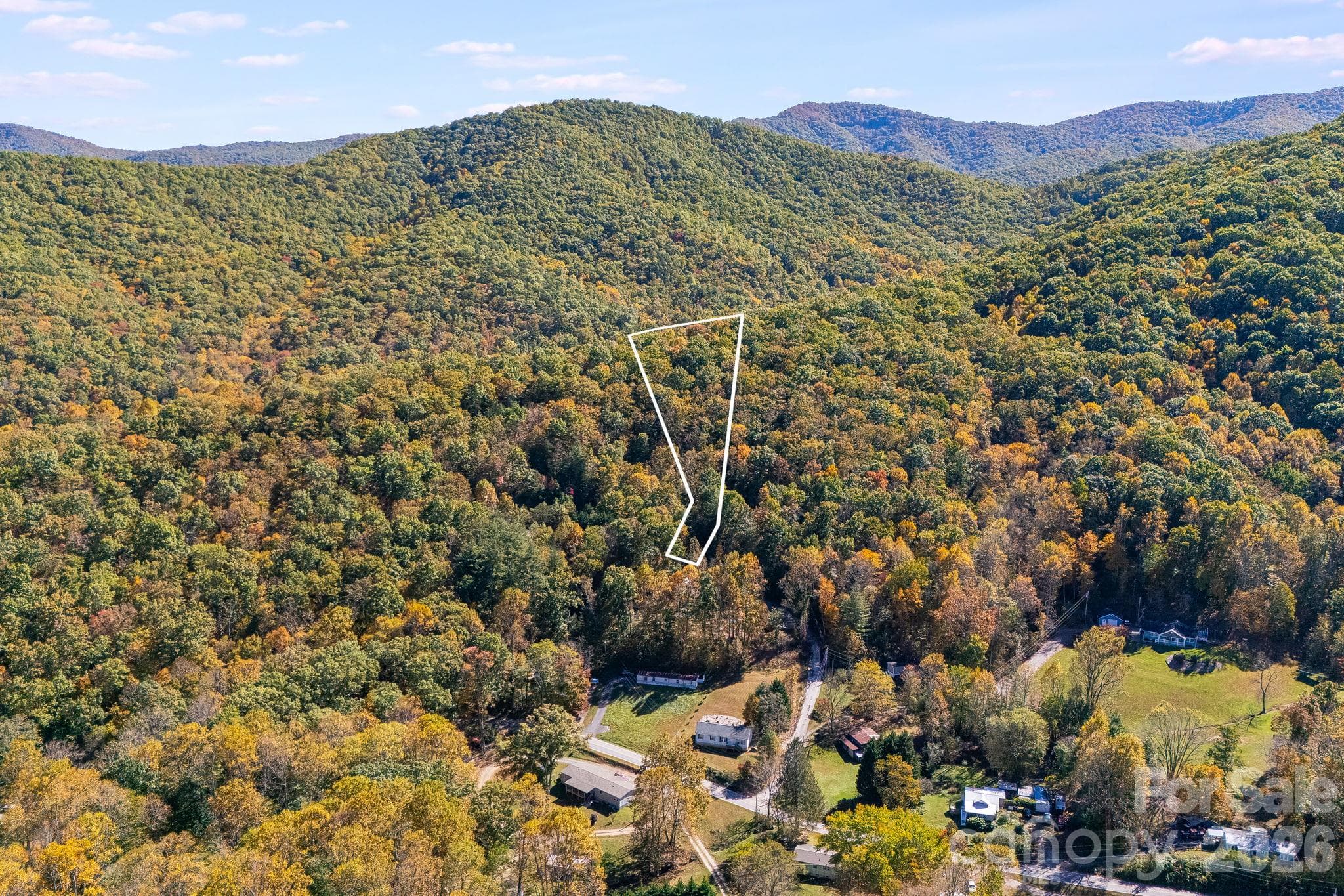 Property borders of 20 Santeelah Dr. via drone. - 20 Santeelah Drive, Candler