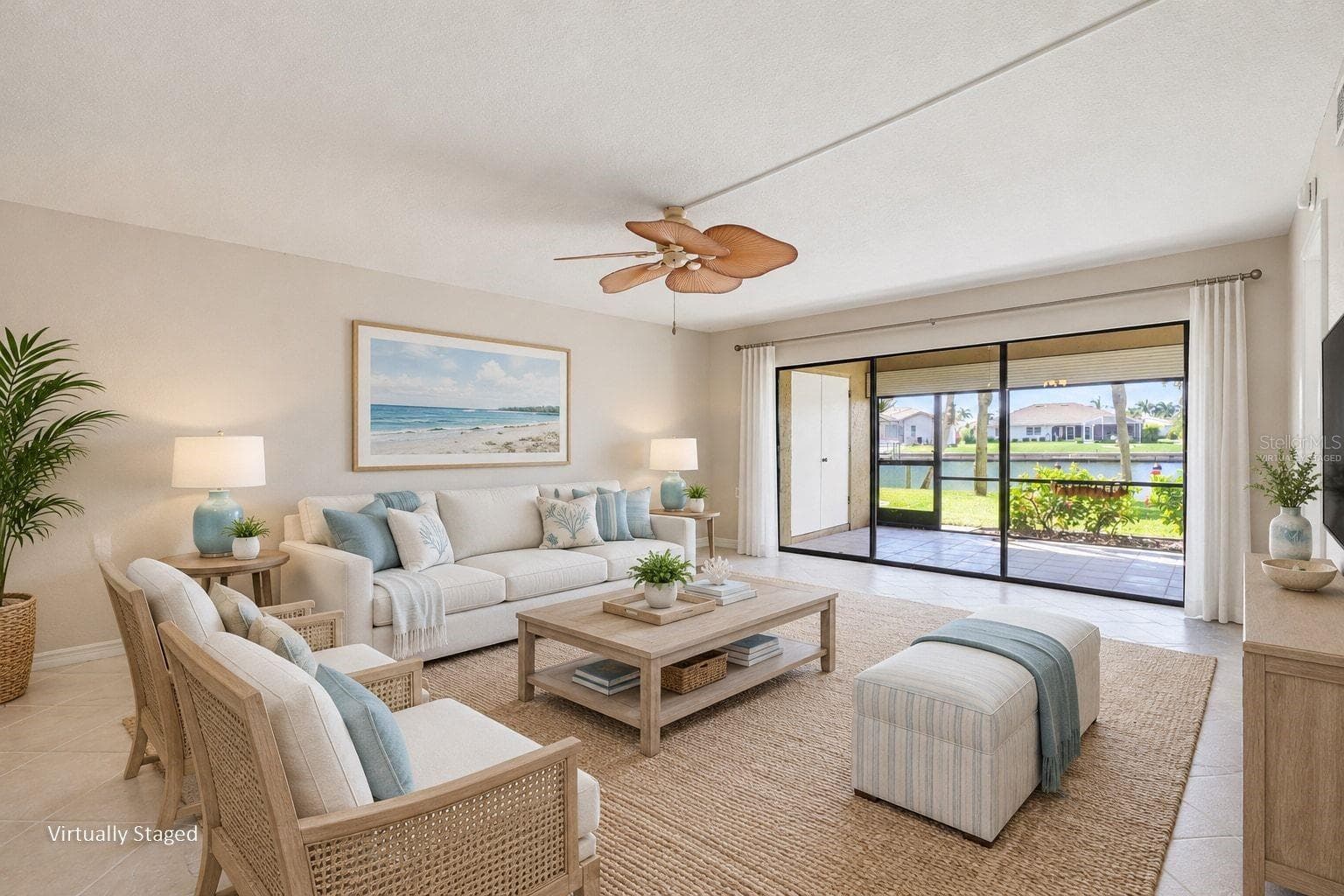 Virtually staged Great room - 601 SHREVE ST #25A, PUNTA GORDA