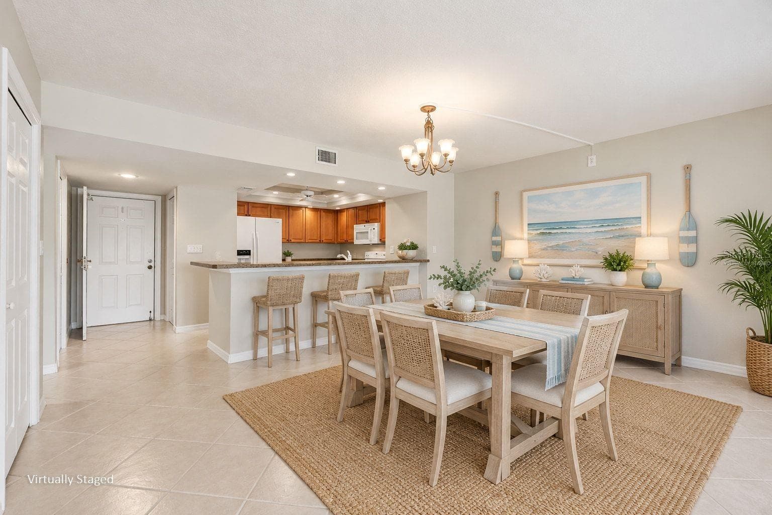 Virtually Staged dining room - 601 SHREVE ST #25A, PUNTA GORDA
