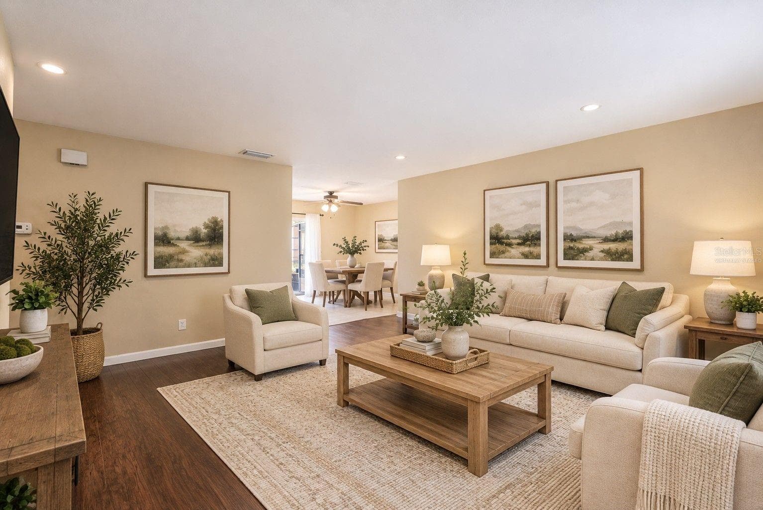 Living Room - Virtually Staged - 233 EDGEWOOD DR, CLERMONT
