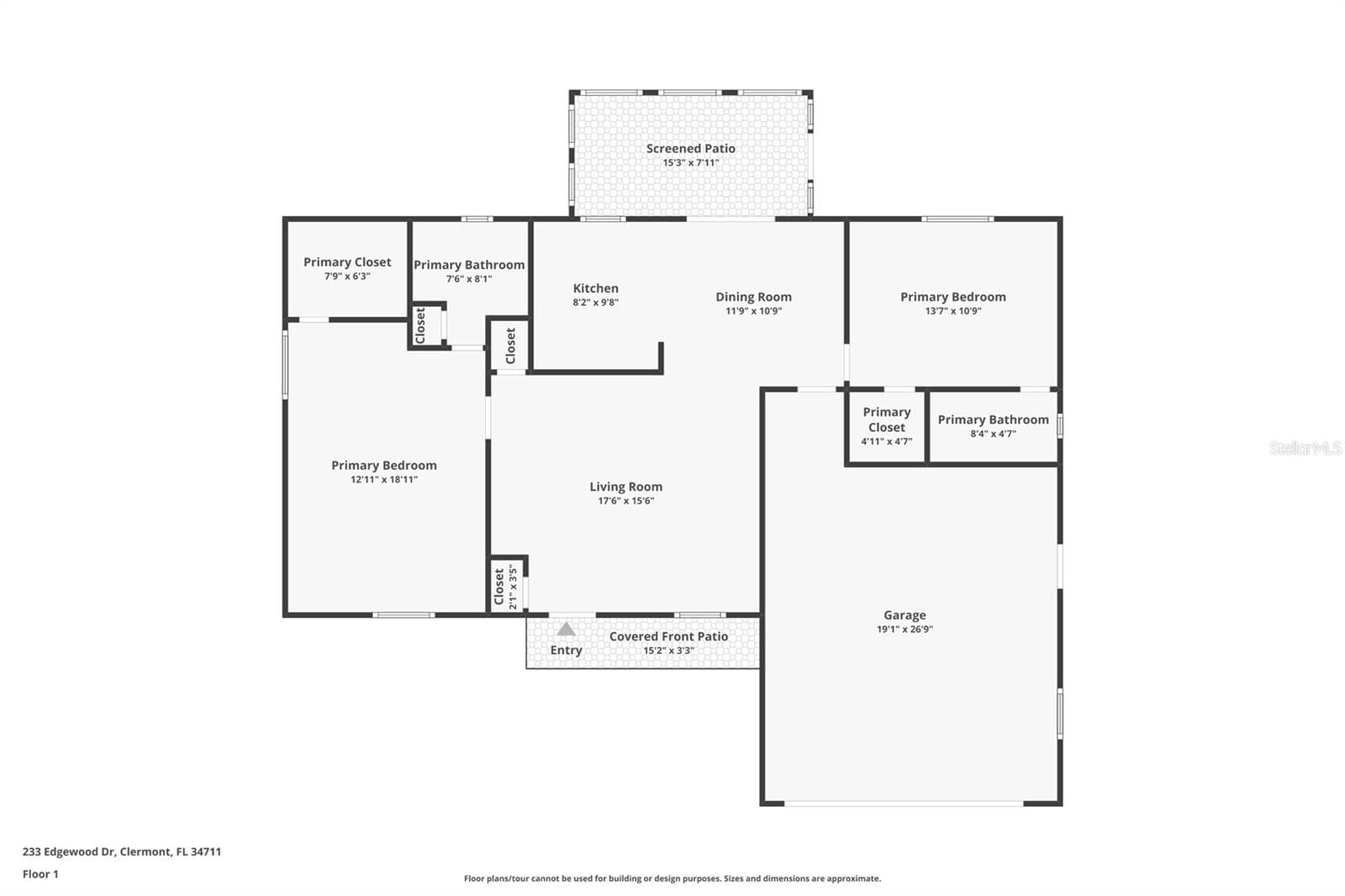 Floor Plan - 233 EDGEWOOD DR, CLERMONT