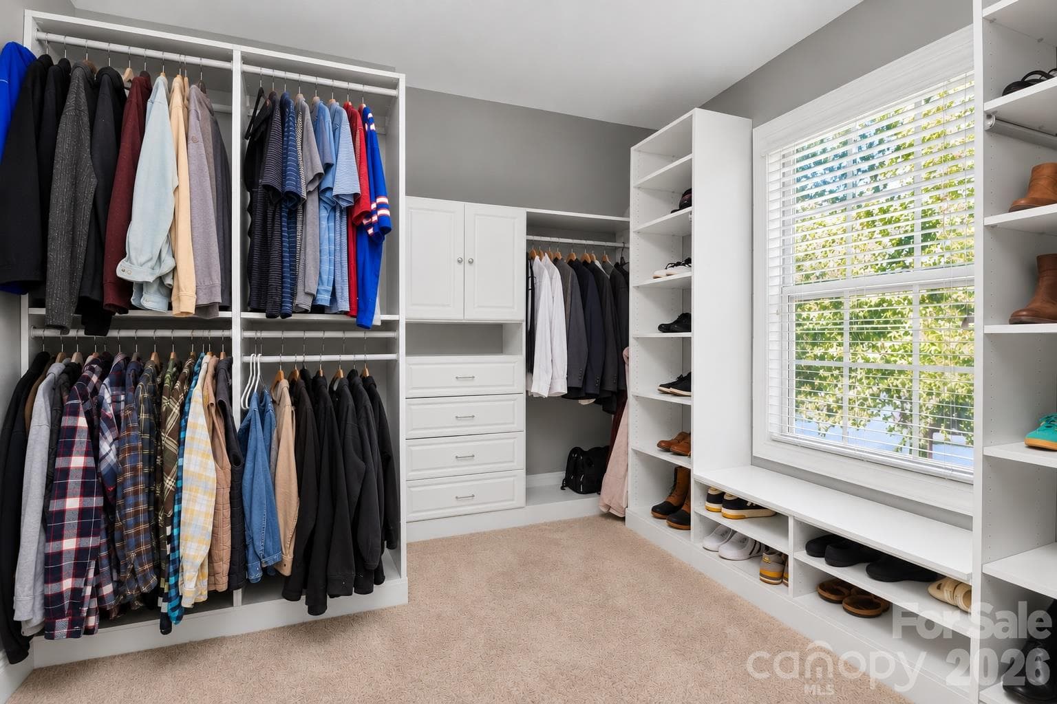 Primary custom closet - 1550 Millbridge Parkway, Waxhaw