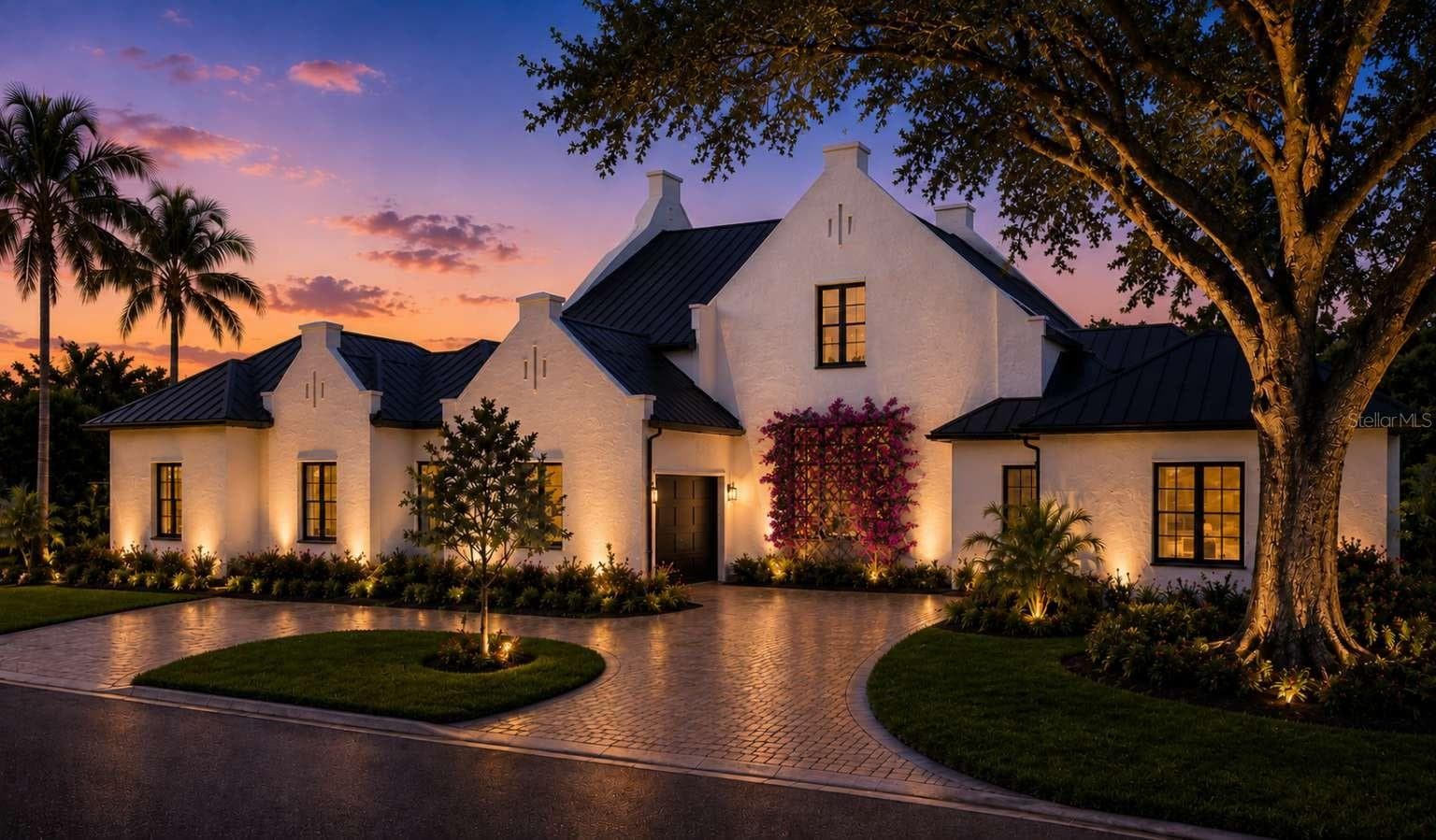 Artist's rendering of proposed residence; not a photograph of completed construction. Final design, finishes and landscaping may vary. - 3970 RED ROCK LN, SARASOTA