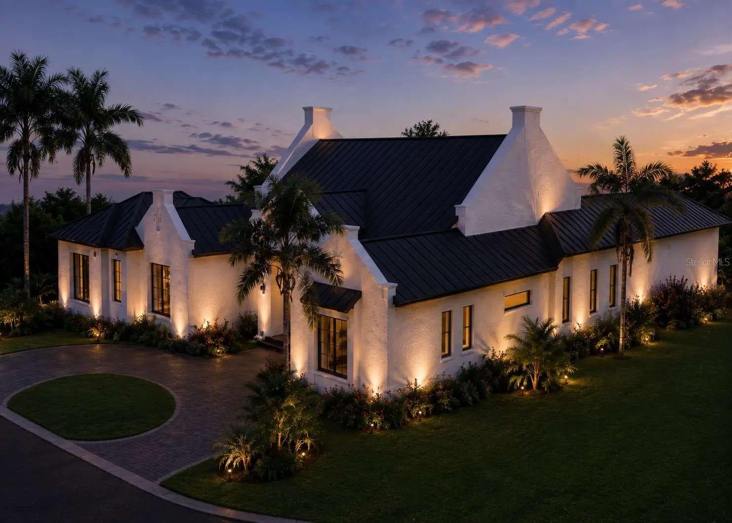 Artist's rendering of proposed residence; not a photograph of completed construction. Final design, finishes and landscaping may vary. - 3970 RED ROCK LN, SARASOTA