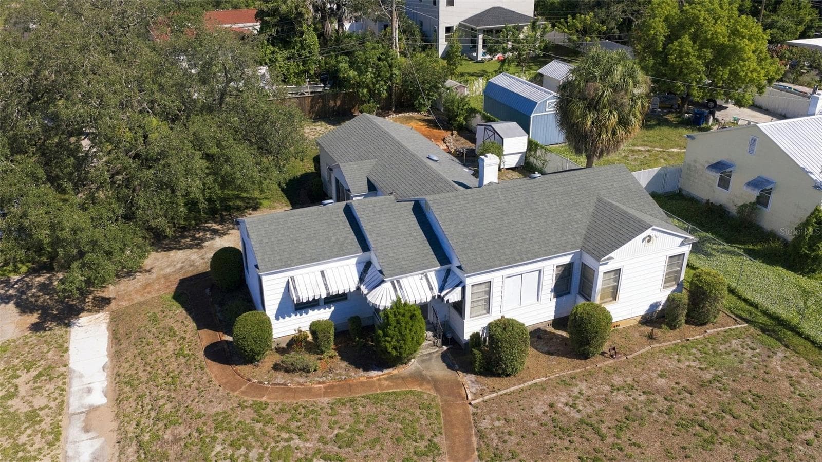Overhead North driveway side entry from Church Street - 3817 W NORTH A ST, TAMPA