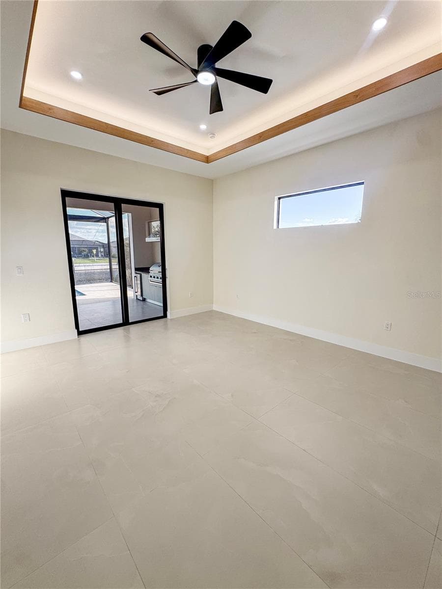 Master Bedroom with Ceiling Fan and Recessed Ceiling Lighting - 8568 SANTA CRUZ DR, PORT CHARLOTTE