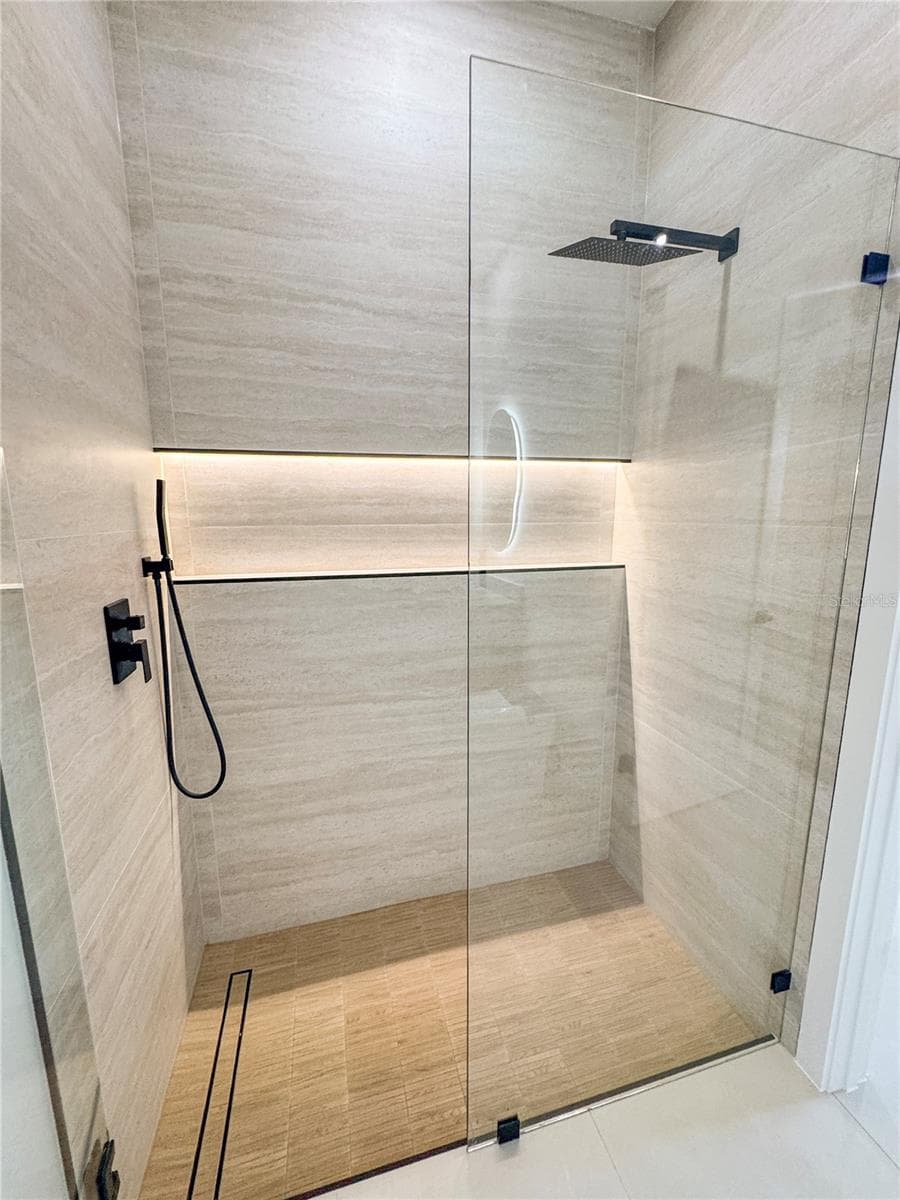 Bathroom 3 with Fully Tiled Walk-In Shower and Glass Enclosure - 8568 SANTA CRUZ DR, PORT CHARLOTTE