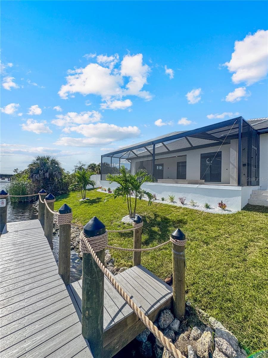 Rear View from the Private Dock - 8568 SANTA CRUZ DR, PORT CHARLOTTE